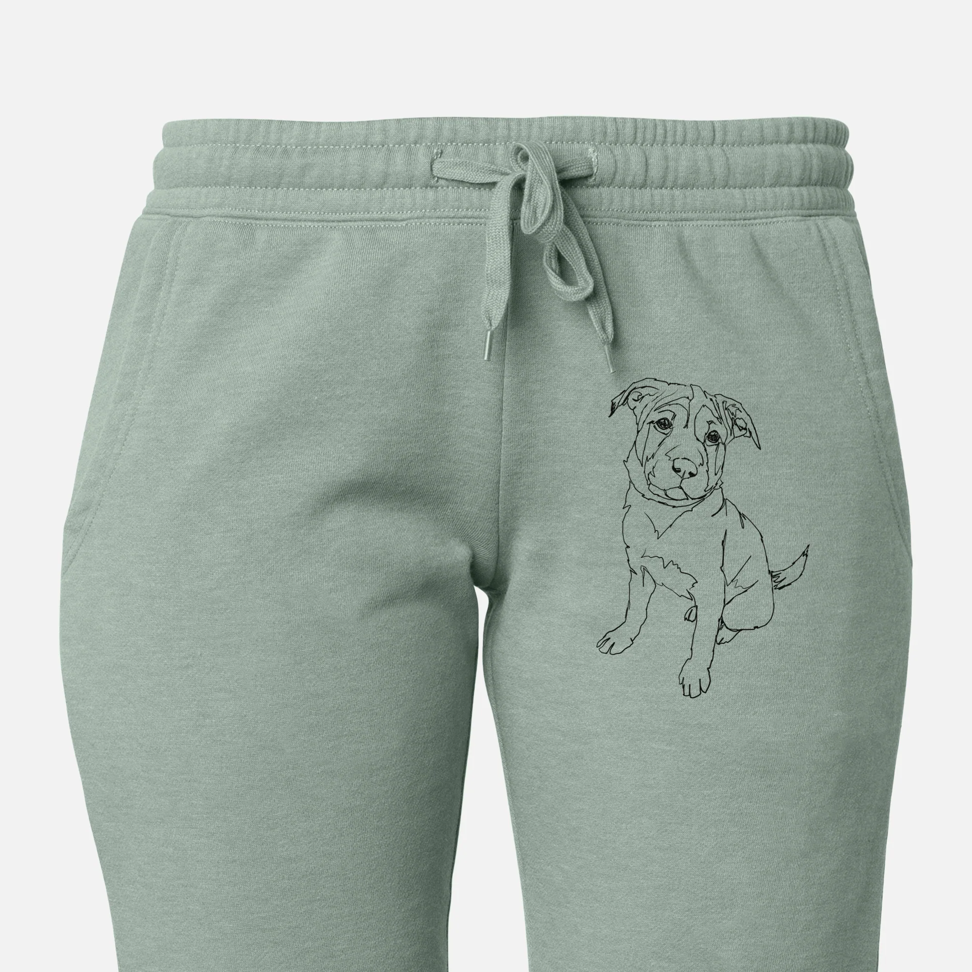 Doodled Shar Pei Puppy - Women's Cali Wave Joggers