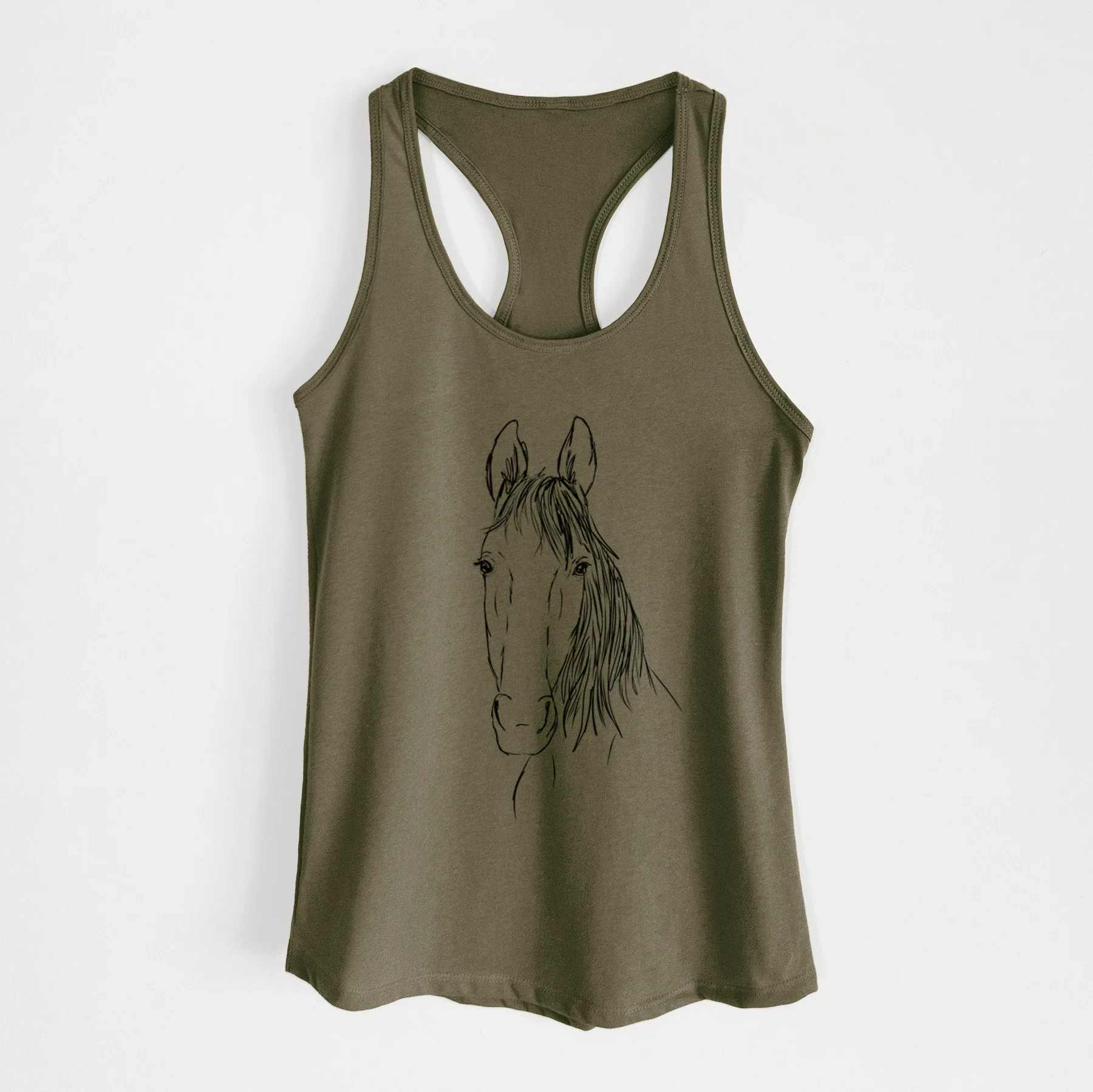Doodled Socks Will Dew the American Standardbred Horse - Women's Racerback Tanktop - Image 5