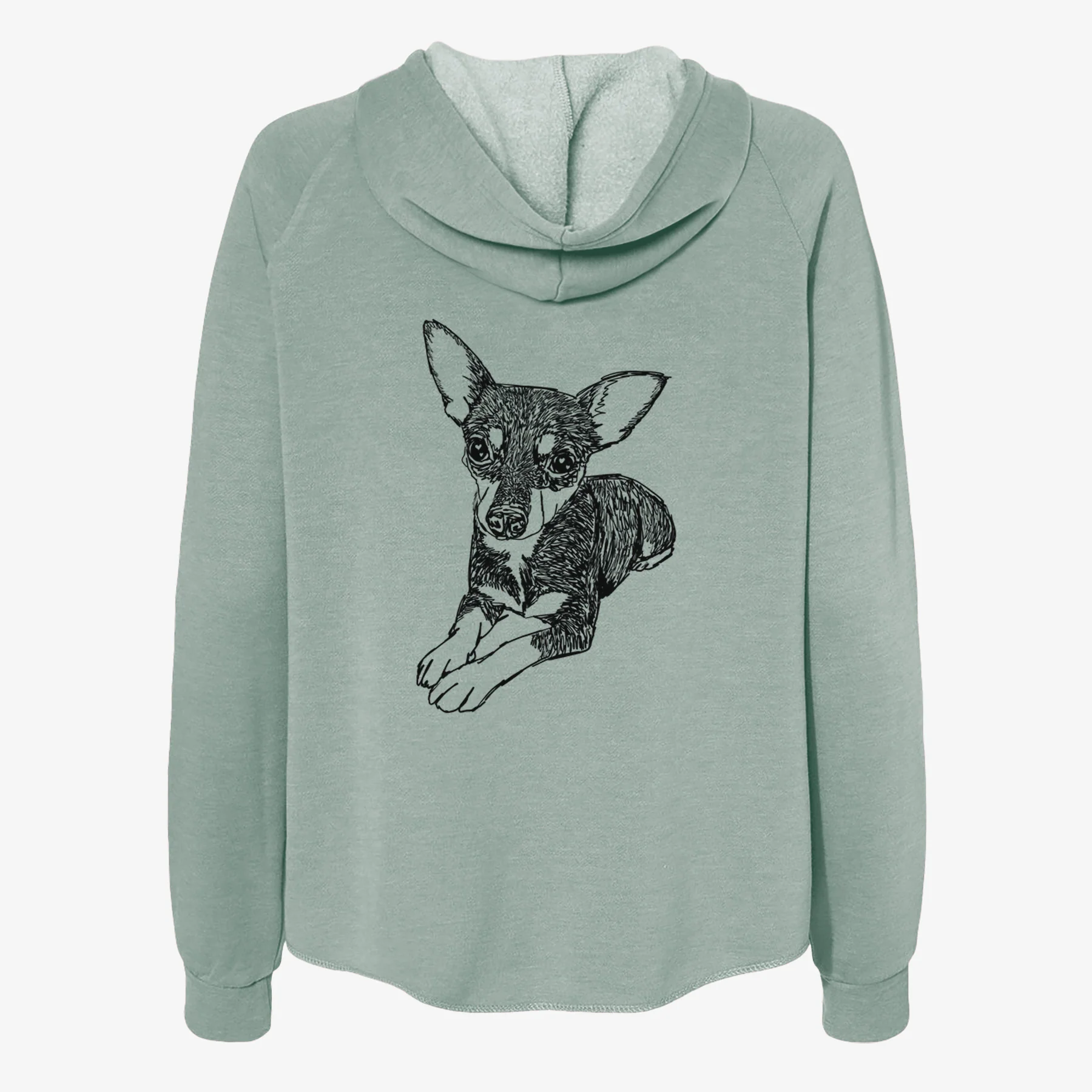Doodled Sparty the Mixed Breed - Women's Cali Wave Zip-Up Sweatshirt - Image 4