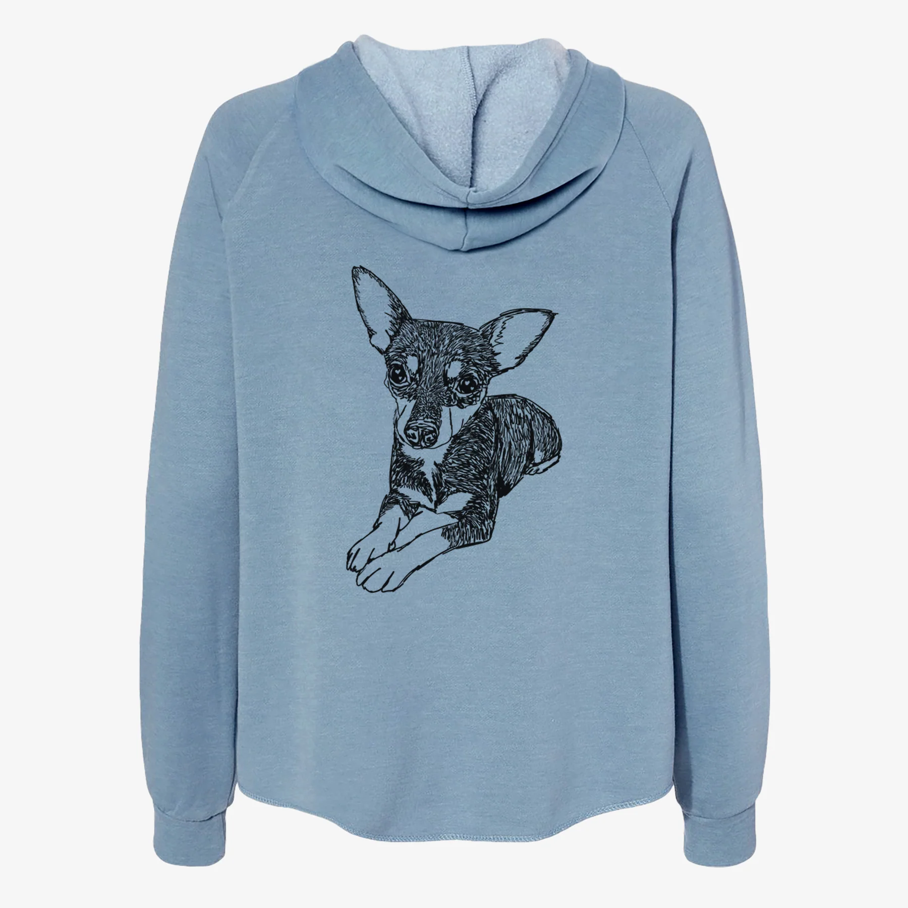 Doodled Sparty the Mixed Breed - Women's Cali Wave Zip-Up Sweatshirt - Image 6