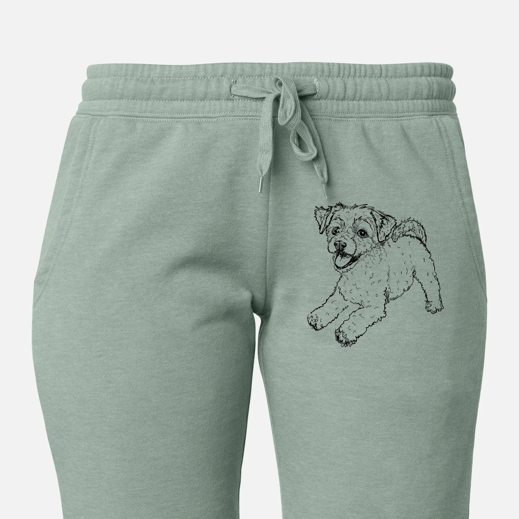 Doodled Stuart the Chipoo - Women's Cali Wave Joggers