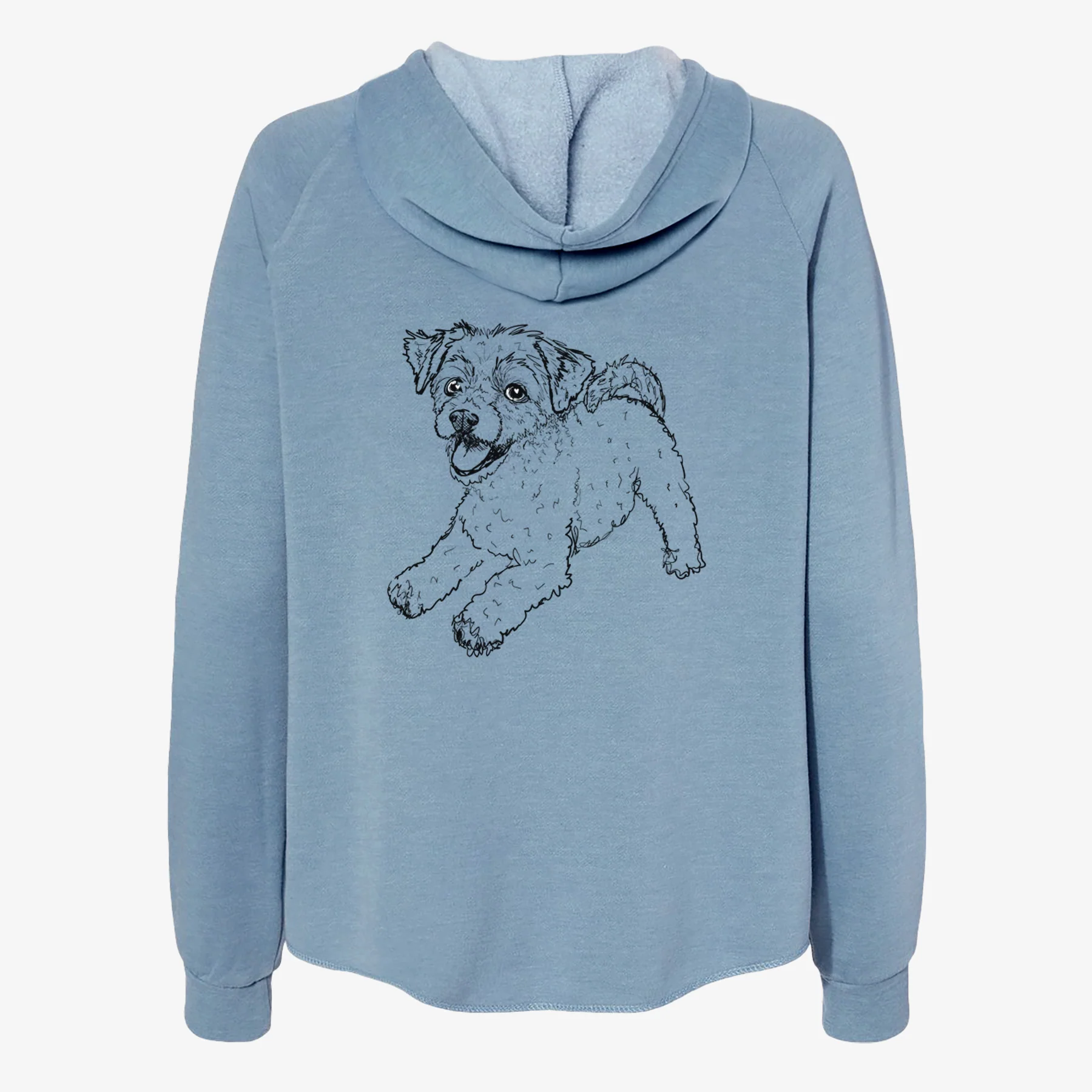 Doodled Stuart the Chipoo - Women's Cali Wave Zip-Up Sweatshirt - Image 6