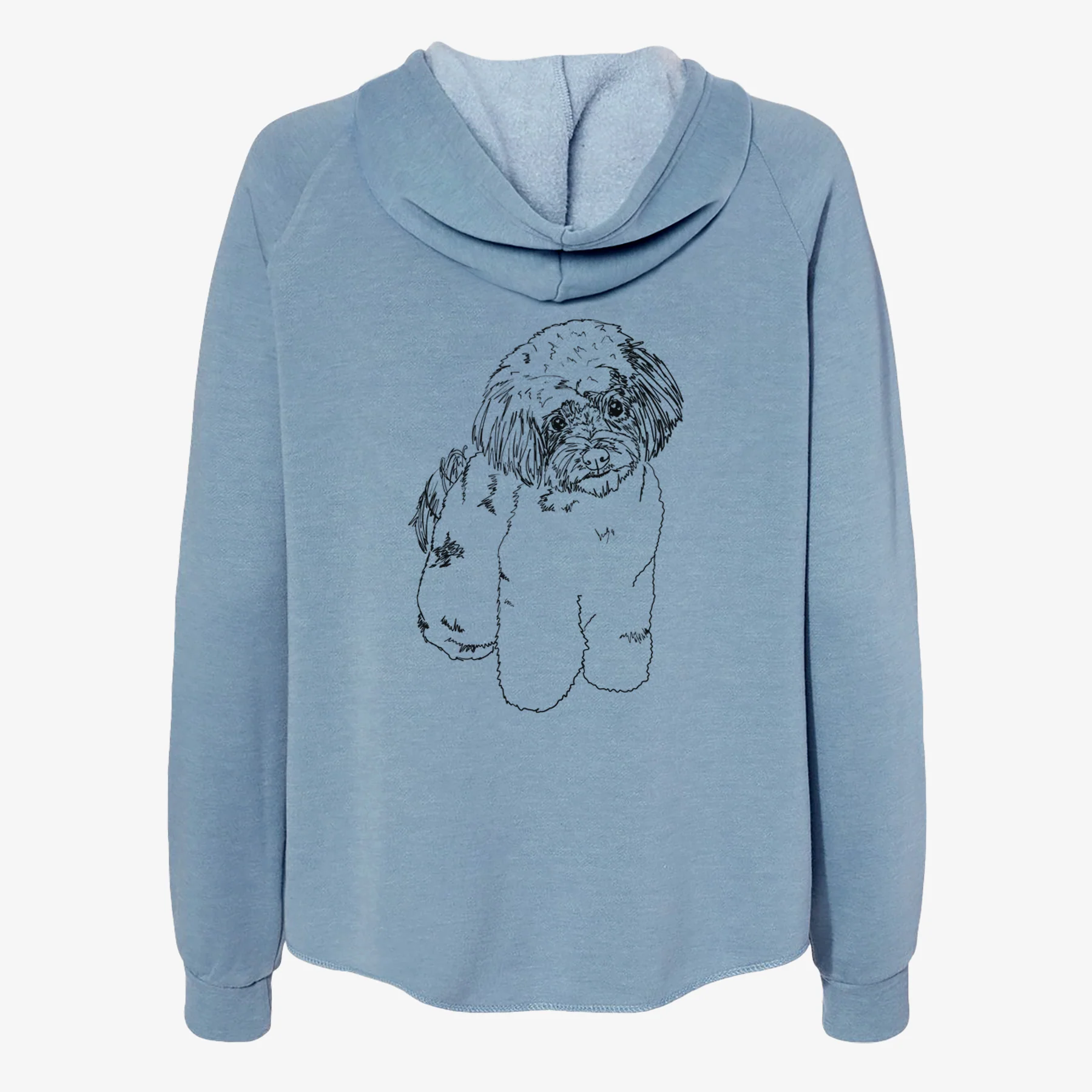 Doodled Tucker the Aussiedoodle - Women's Cali Wave Zip-Up Sweatshirt - Image 6