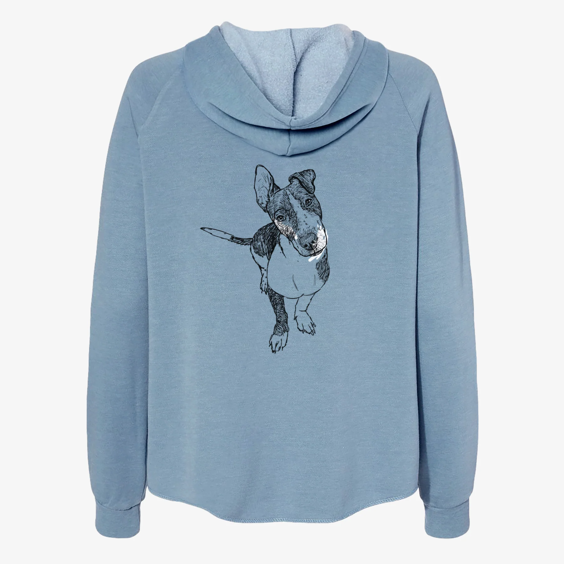 Doodled Vinny the Pitbull Mix - Women's Cali Wave Zip-Up Sweatshirt - Image 6