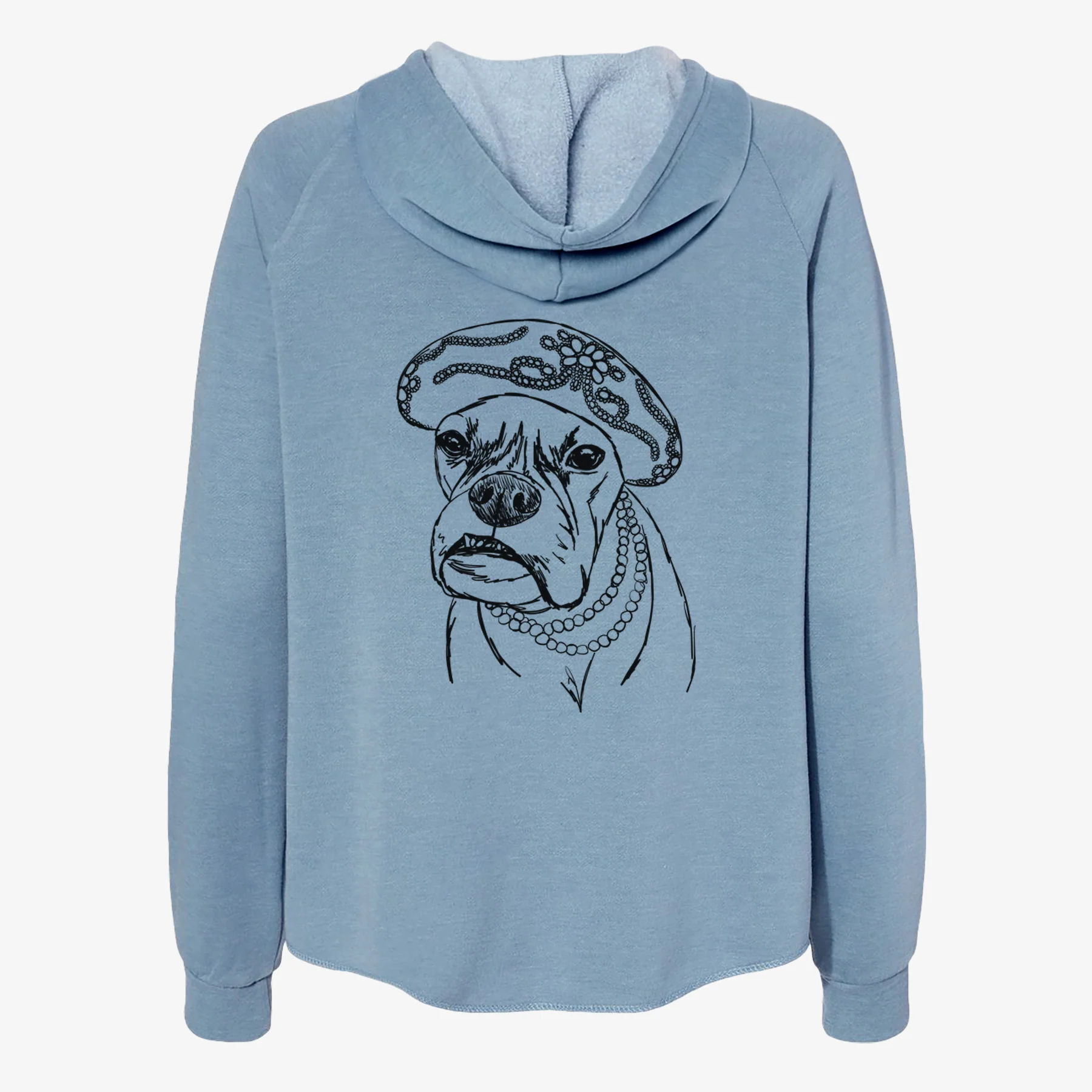 Doodled Violet the Boxer - Women's Cali Wave Zip-Up Sweatshirt - Image 6
