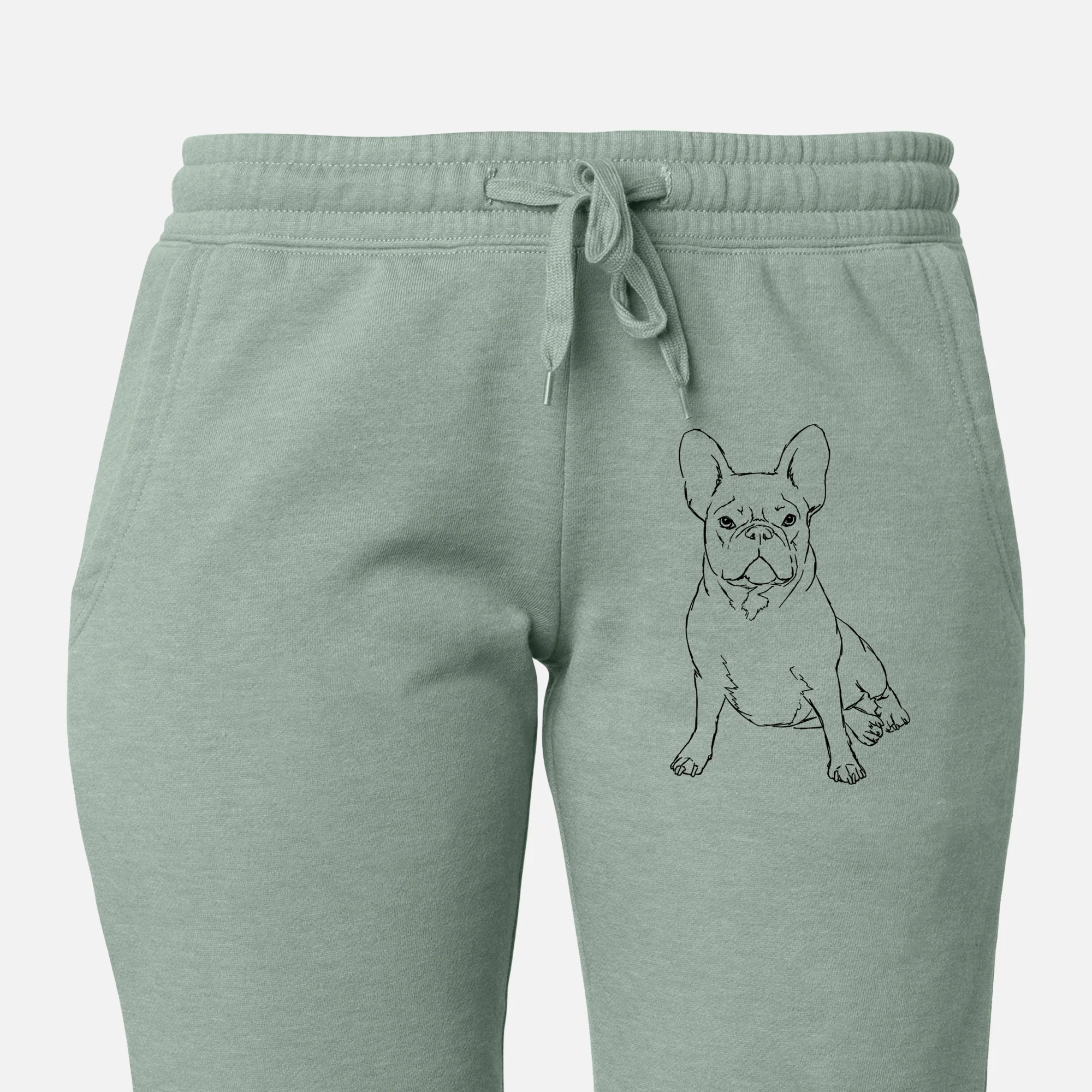 Doodled Violet the French Bulldog - Women's Cali Wave Joggers