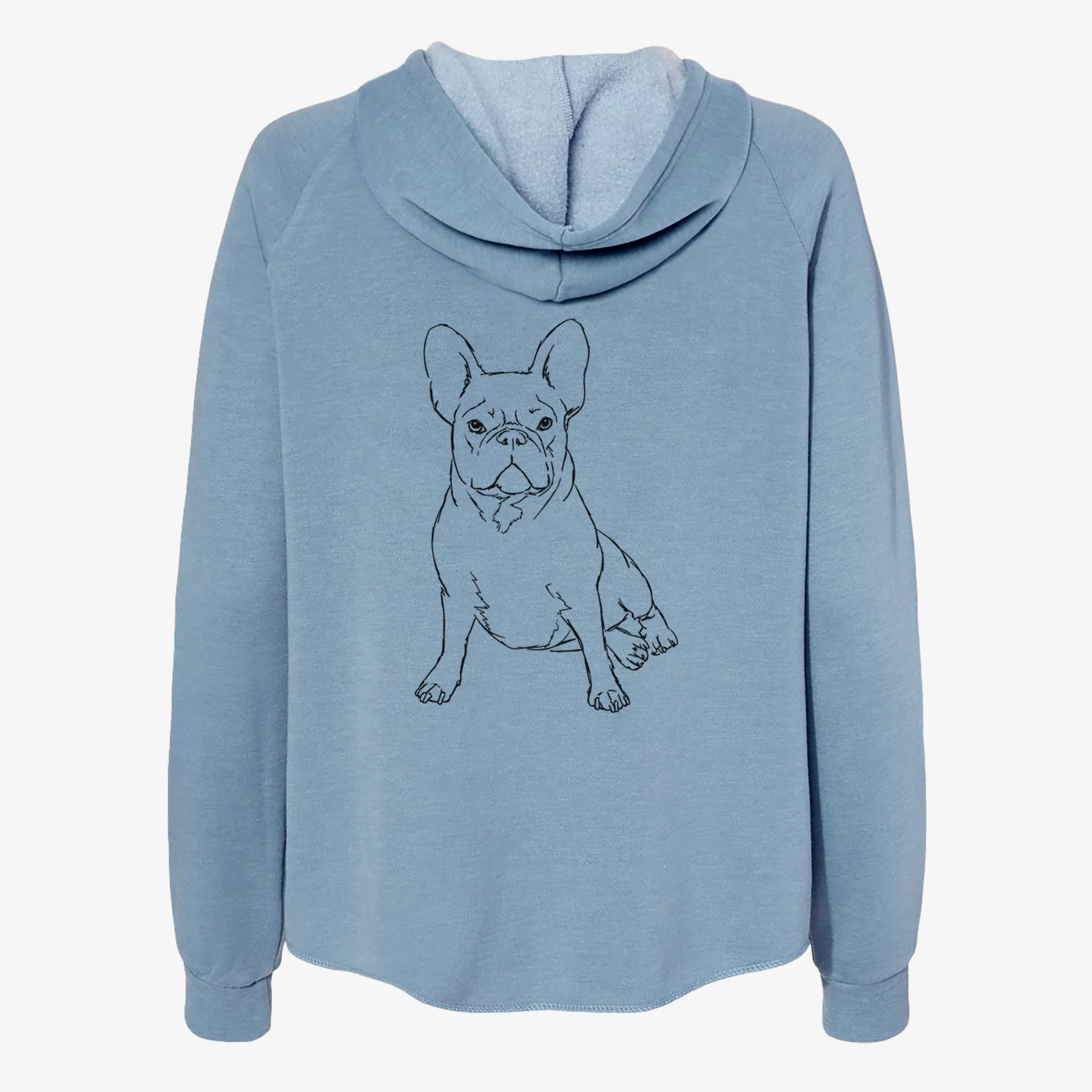 Doodled Violet the French Bulldog - Women's Cali Wave Zip-Up Sweatshirt - Image 6