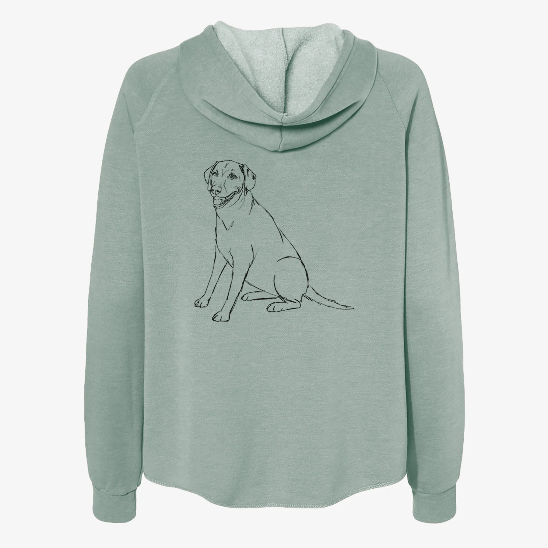 Doodled Winston the Labmaraner - Women's Cali Wave Zip-Up Sweatshirt - Image 4