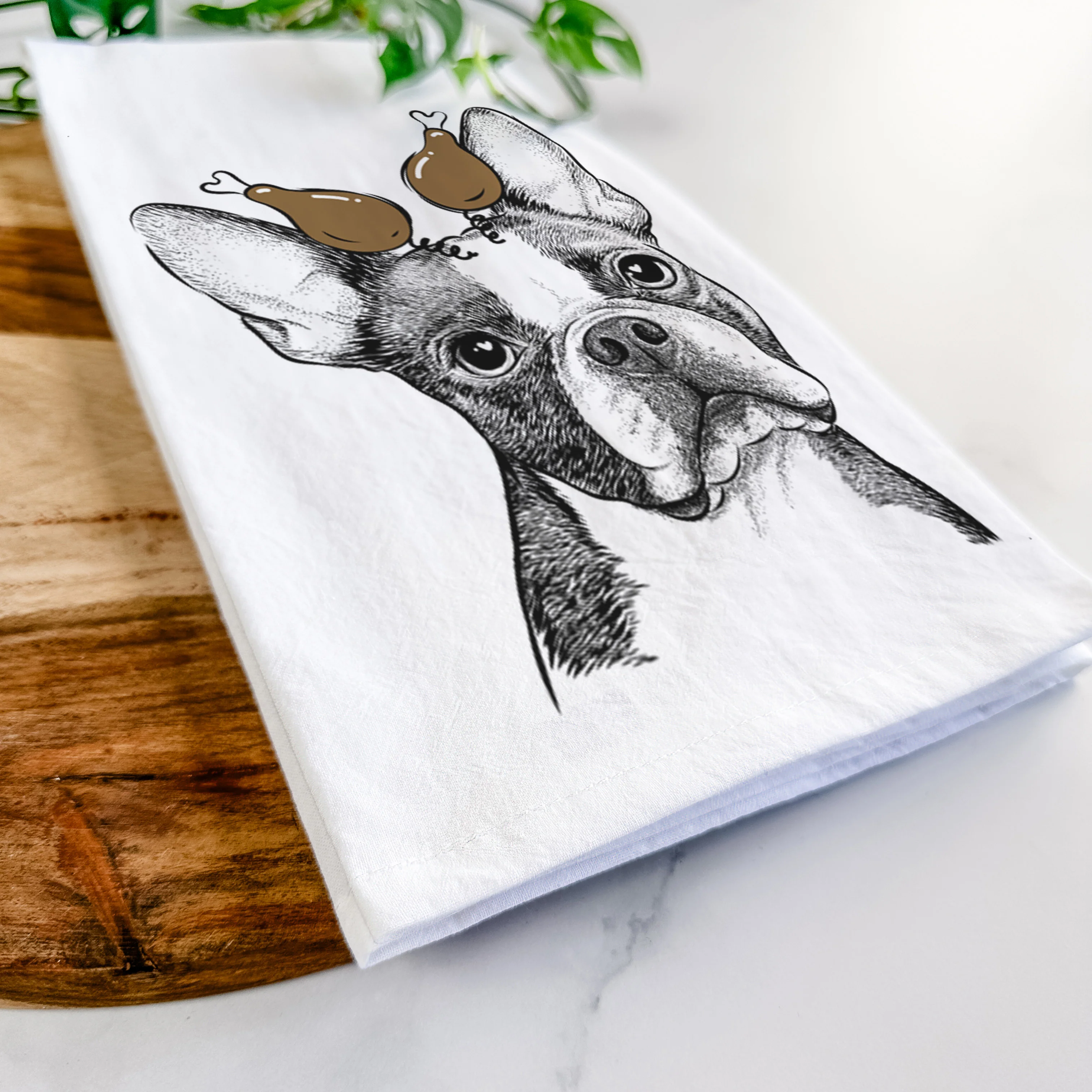 Dee Dee the Boston Terrier Tea Towel - Image 11