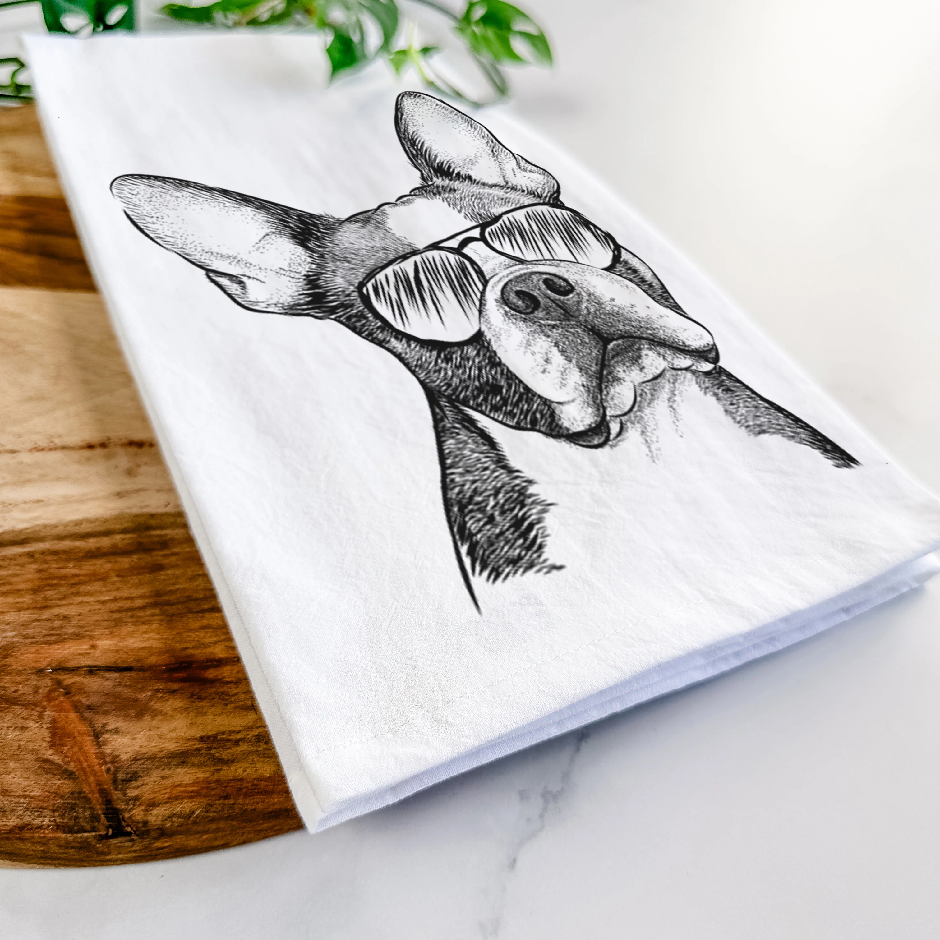 Dee Dee the Boston Terrier Tea Towel - Image 6