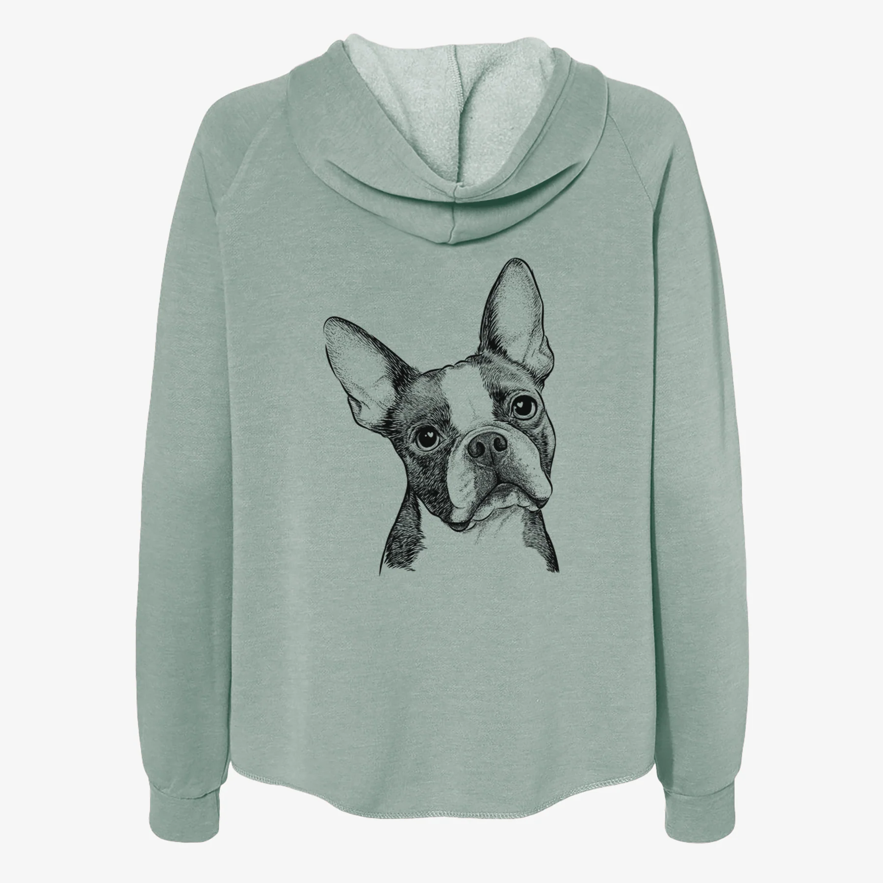 Dee Dee the Boston Terrier - Women's Cali Wave Zip-Up Sweatshirt - Image 4
