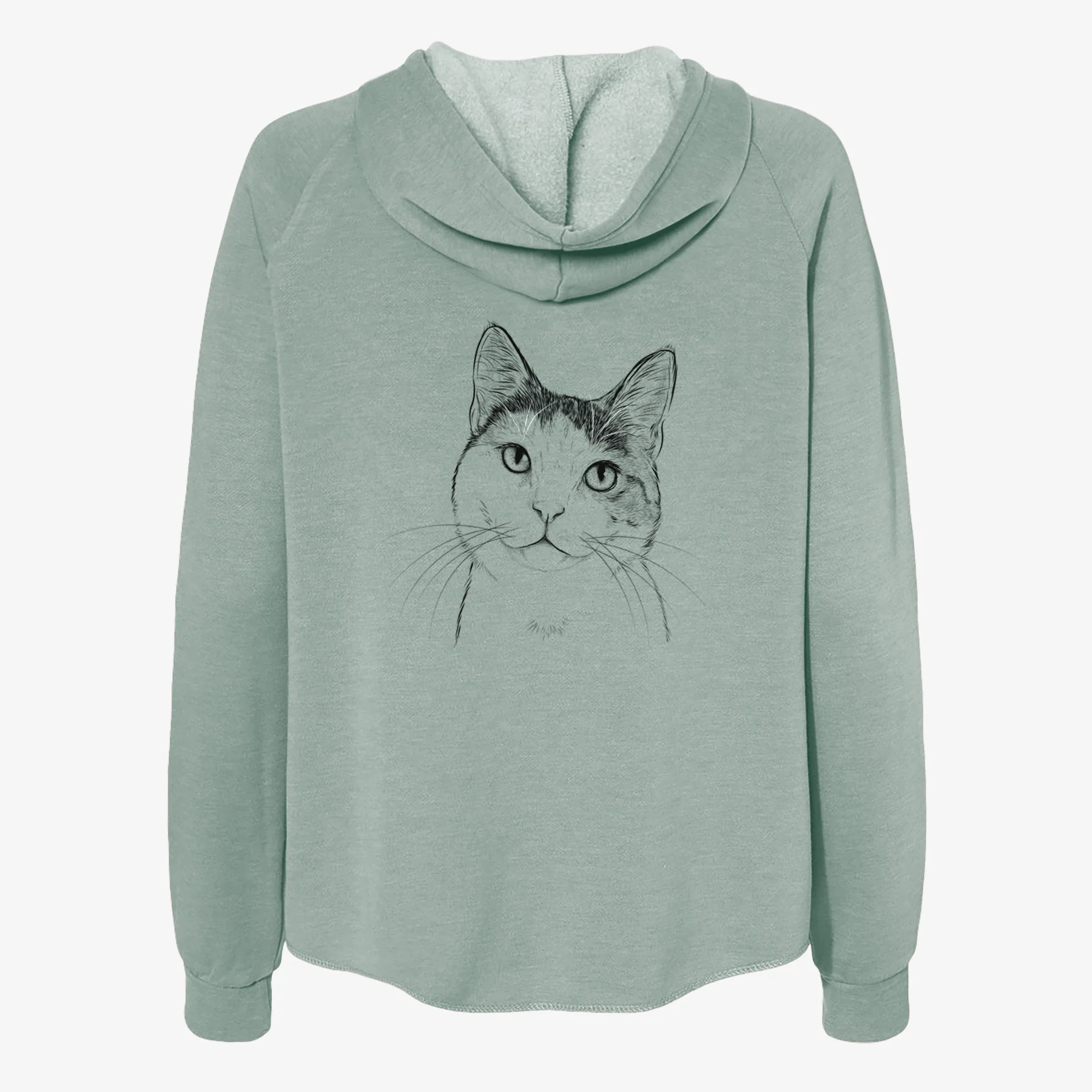 Denver the Calico Cat - Women's Cali Wave Zip-Up Sweatshirt - Image 4
