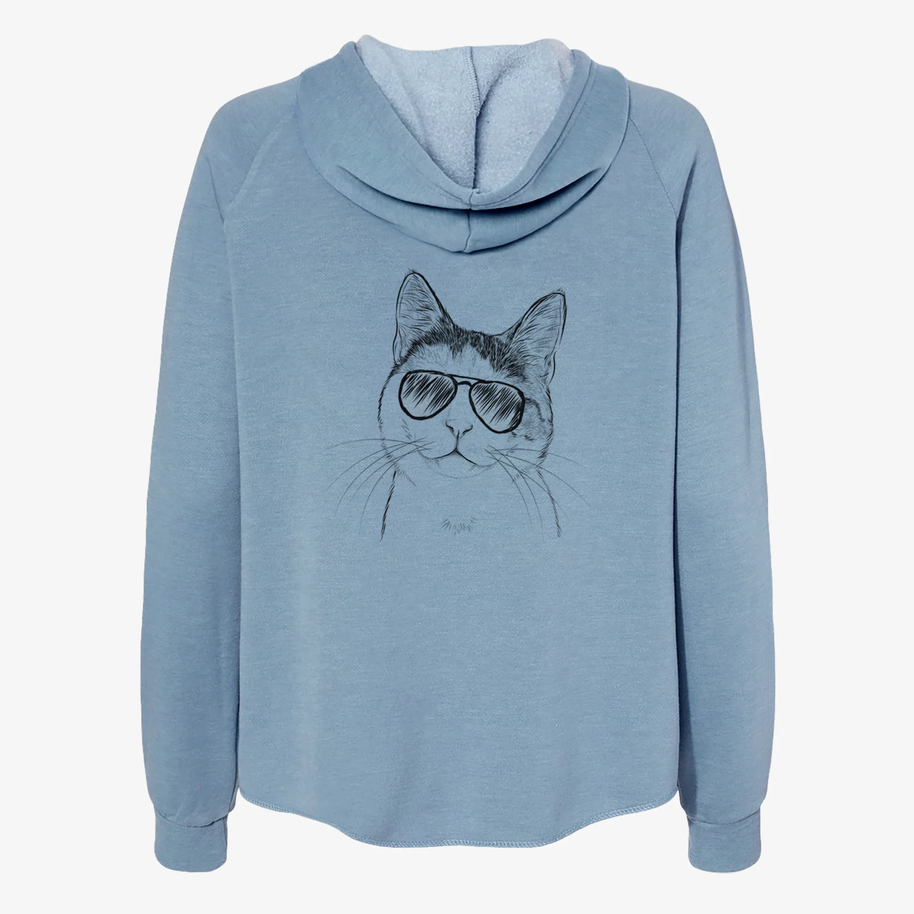 Denver the Calico Cat - Women's Cali Wave Zip-Up Sweatshirt - Image 9