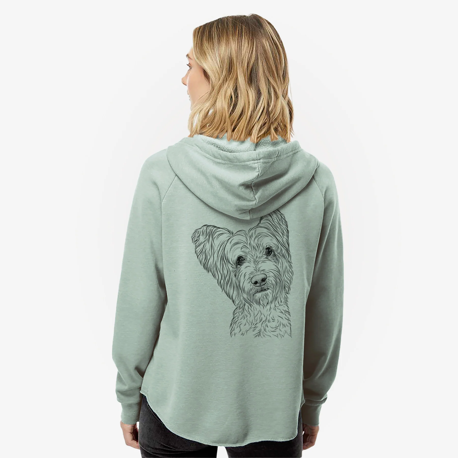 Dexter the Terrier Mix - Women's Cali Wave Zip-Up Sweatshirt - Image 2