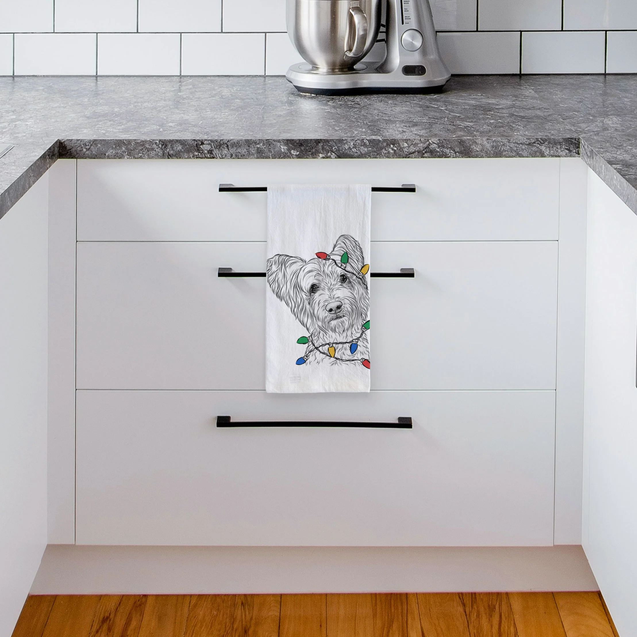 Dexter the Terrier Mix Tea Towel - Image 4