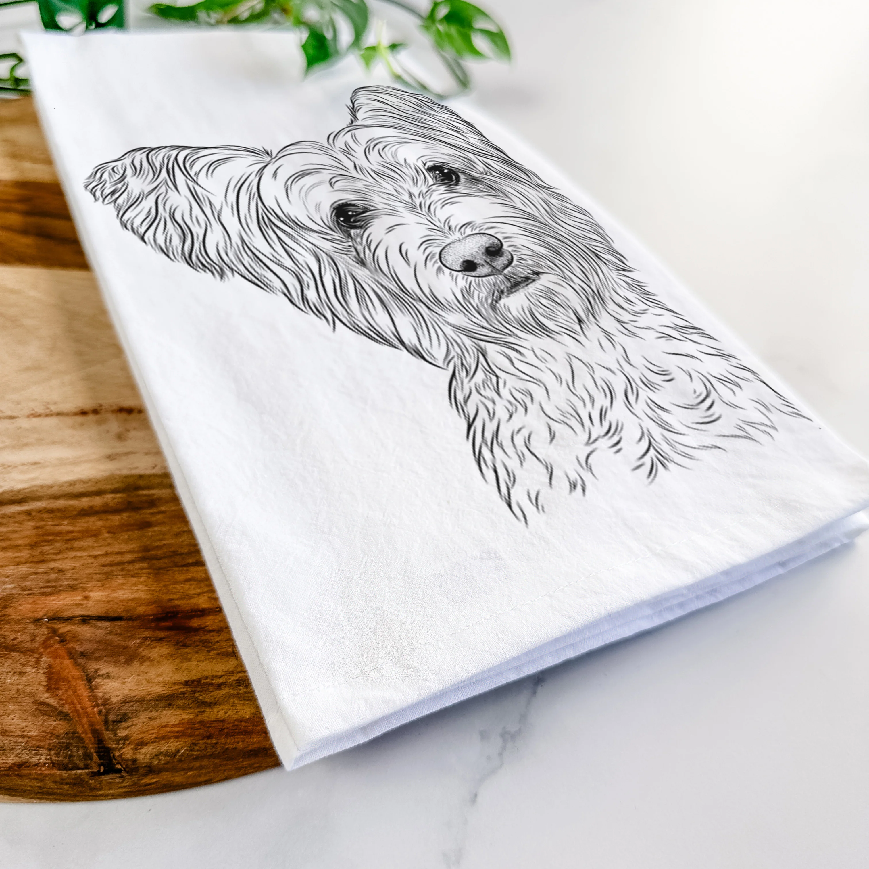 Dexter the Terrier Mix Tea Towel - Image 5