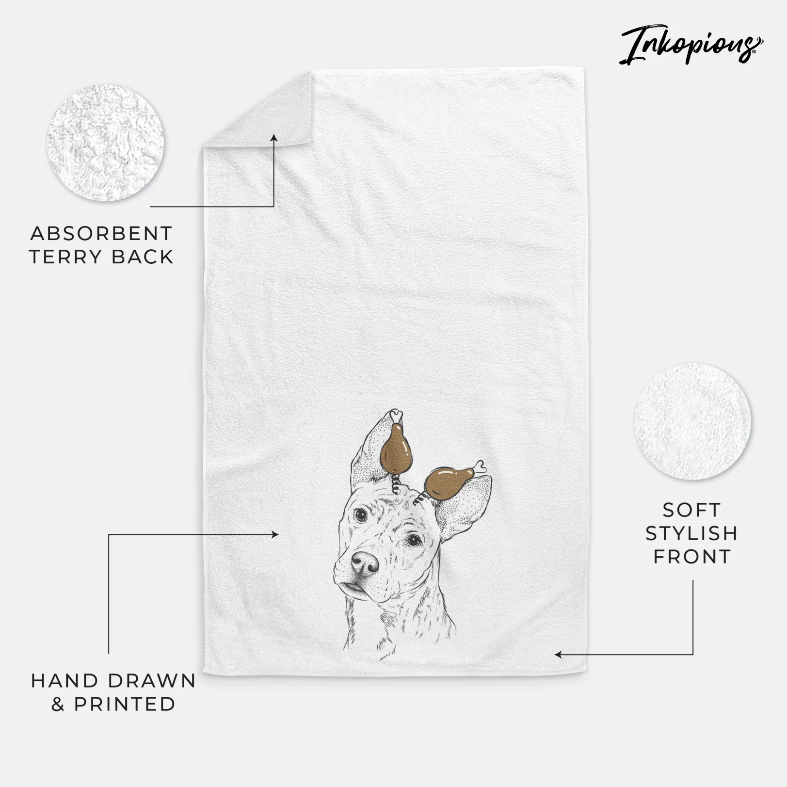 Diesel the Mixed Breed Decorative Hand Towel - Image 22