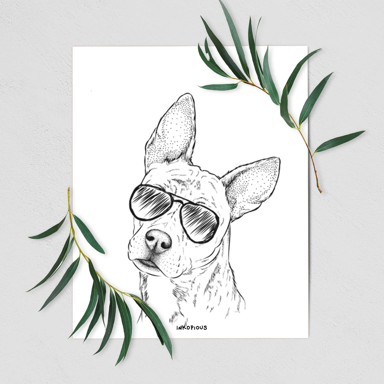Diesel the Mixed Breed Art Print - Image 3