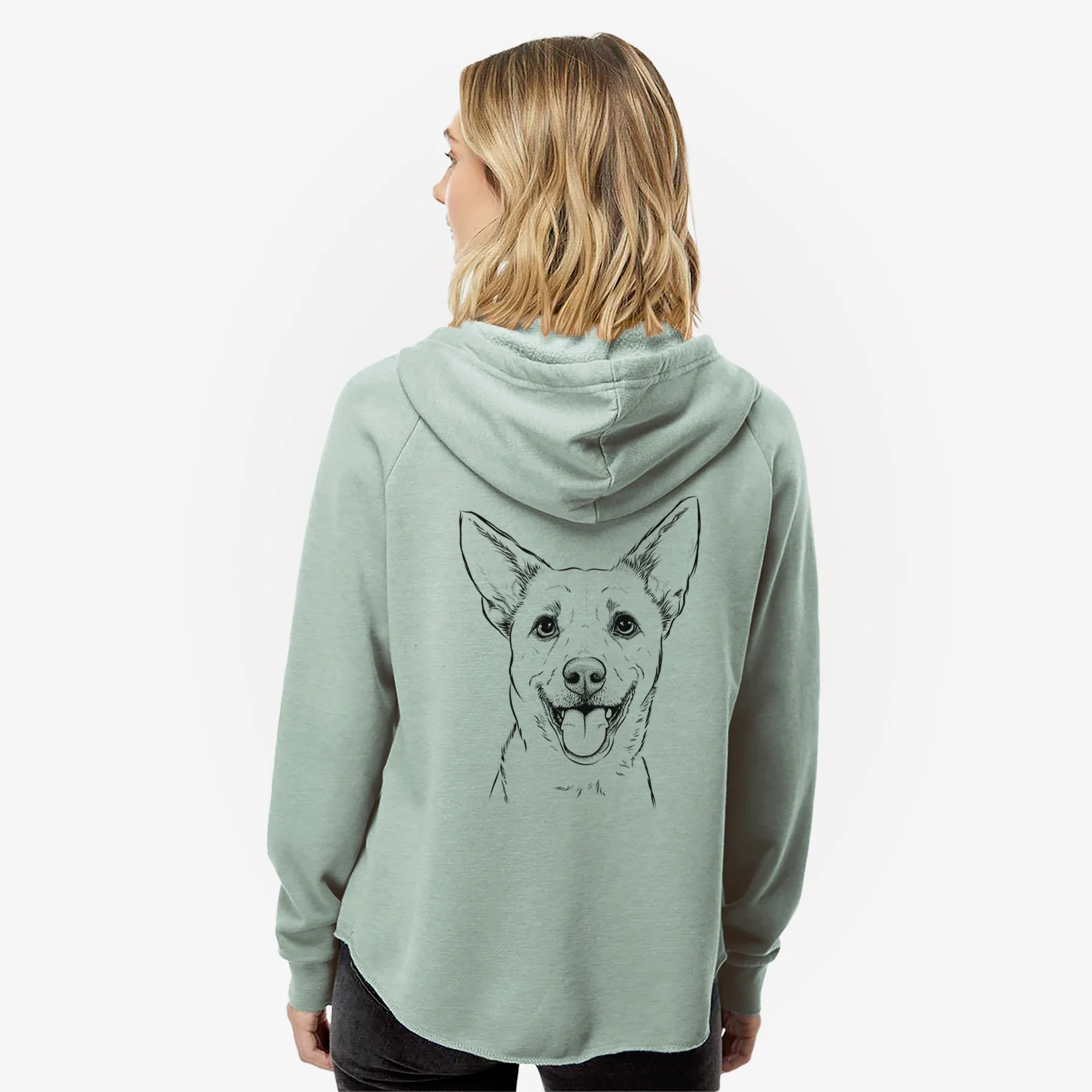 Dinghy the Mixed Breed - Women's Cali Wave Zip-Up Sweatshirt - Image 2