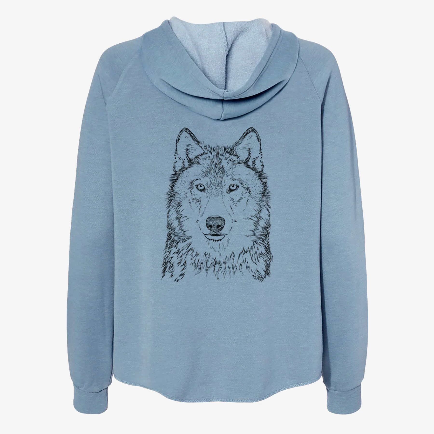 Django the Grey Wolf - Women's Cali Wave Zip-Up Sweatshirt - Image 6