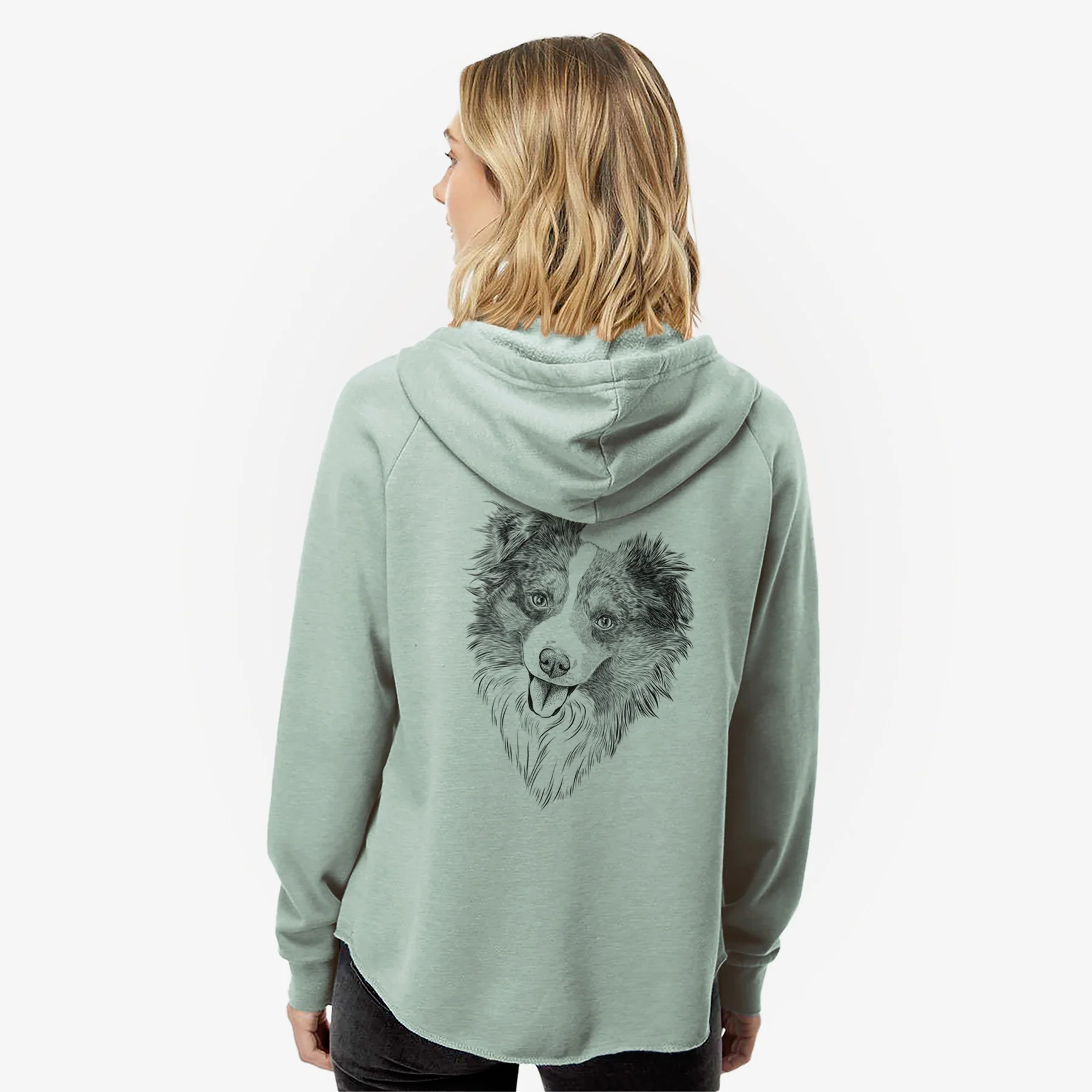 Doc the Mini Aussie - Women's Cali Wave Zip-Up Sweatshirt - Image 2