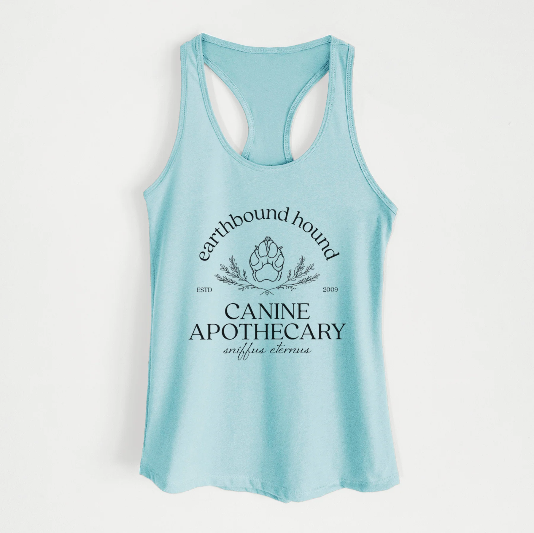 Earthbound Hound – Canine Apothecary - Women's Racerback Tanktop - Image 2