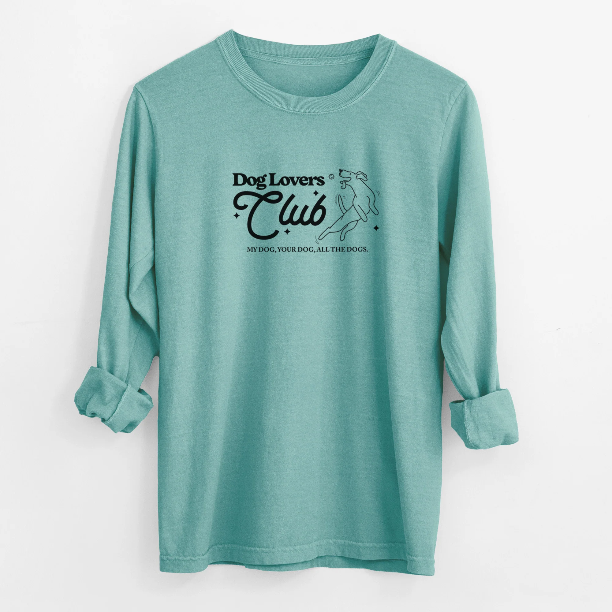 Dog Lovers Club - Men's Heavyweight 100% Cotton Long Sleeve - Image 9