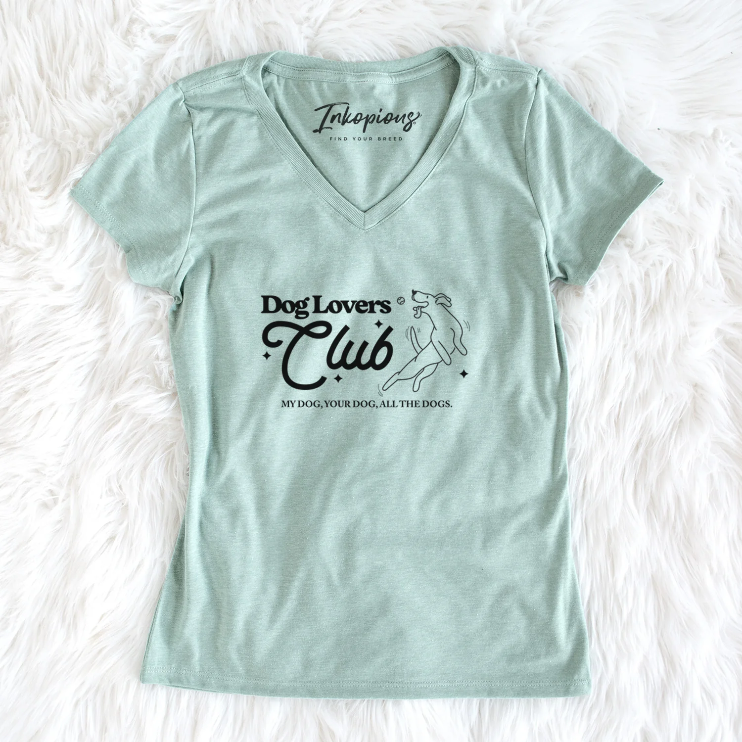 Dog Lovers Club - Women's Perfect V-neck Shirt - Image 2