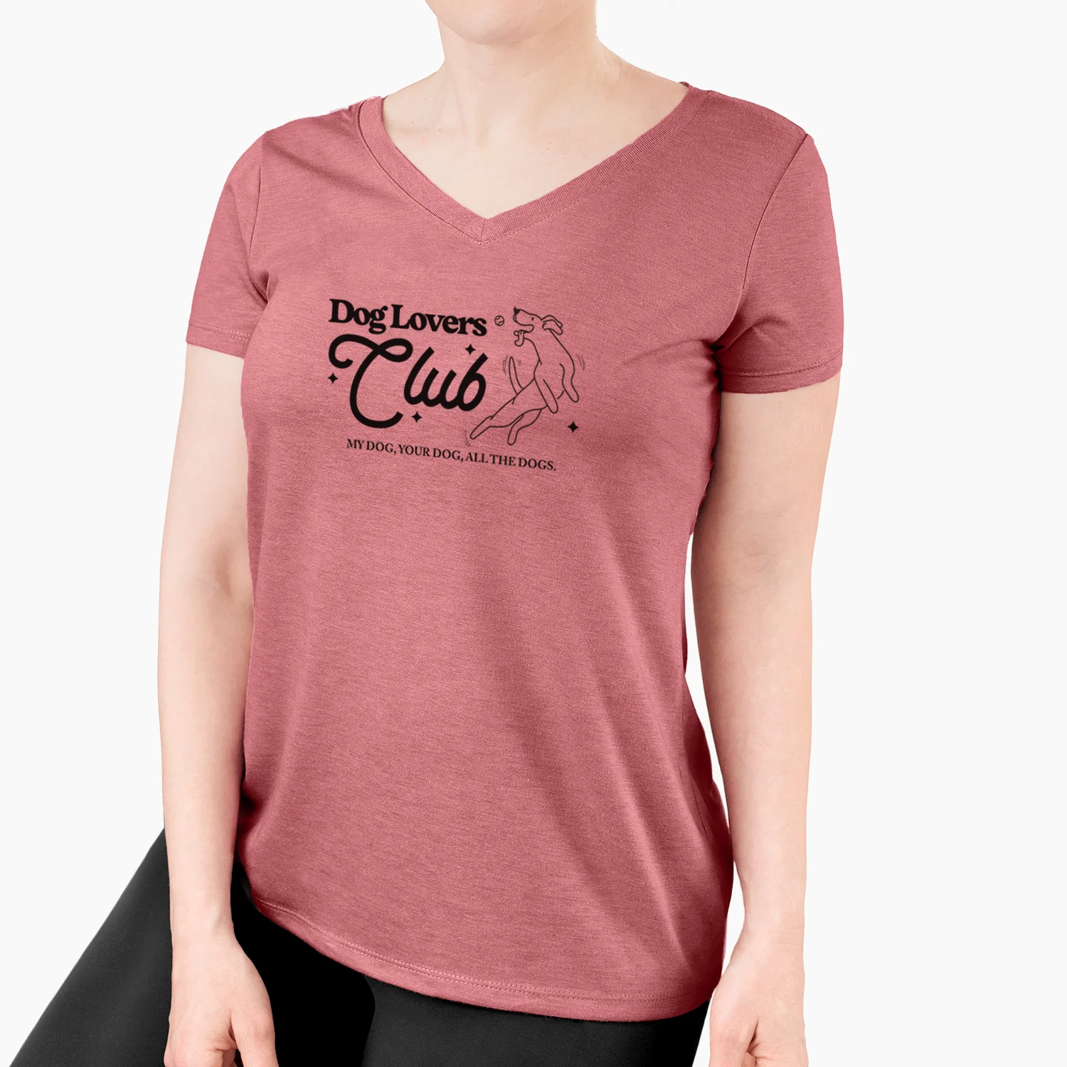 Dog Lovers Club - Women's Perfect V-neck Shirt - Image 4