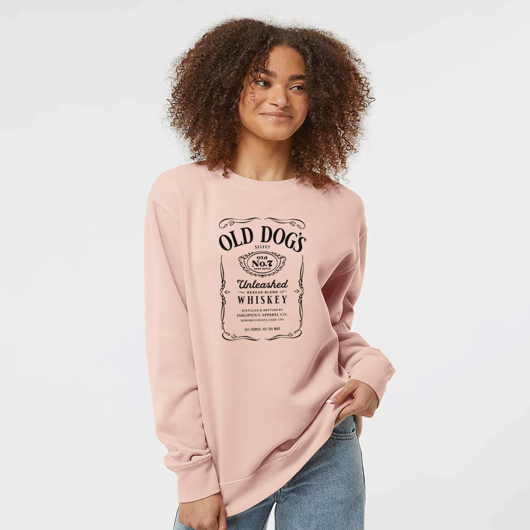 Old Dog’s No. 7 – Unleashed Whiskey - Unisex Pigment Dyed Crew Sweatshirt - Image 4