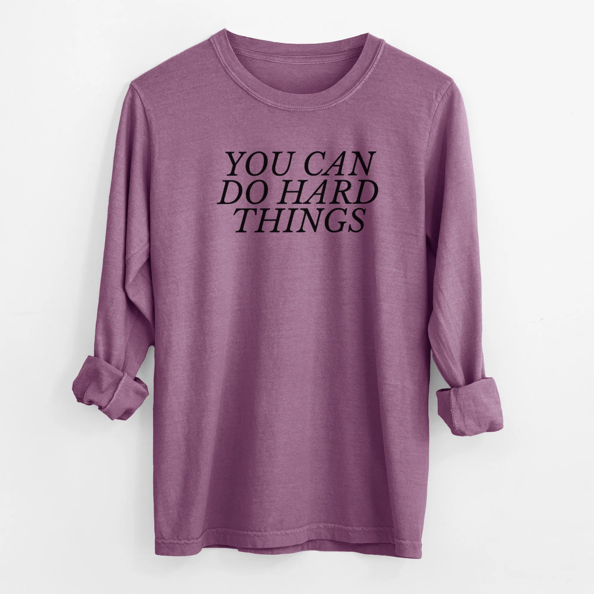 You Can Do Hard Things - Men's Heavyweight 100% Cotton Long Sleeve - Image 10
