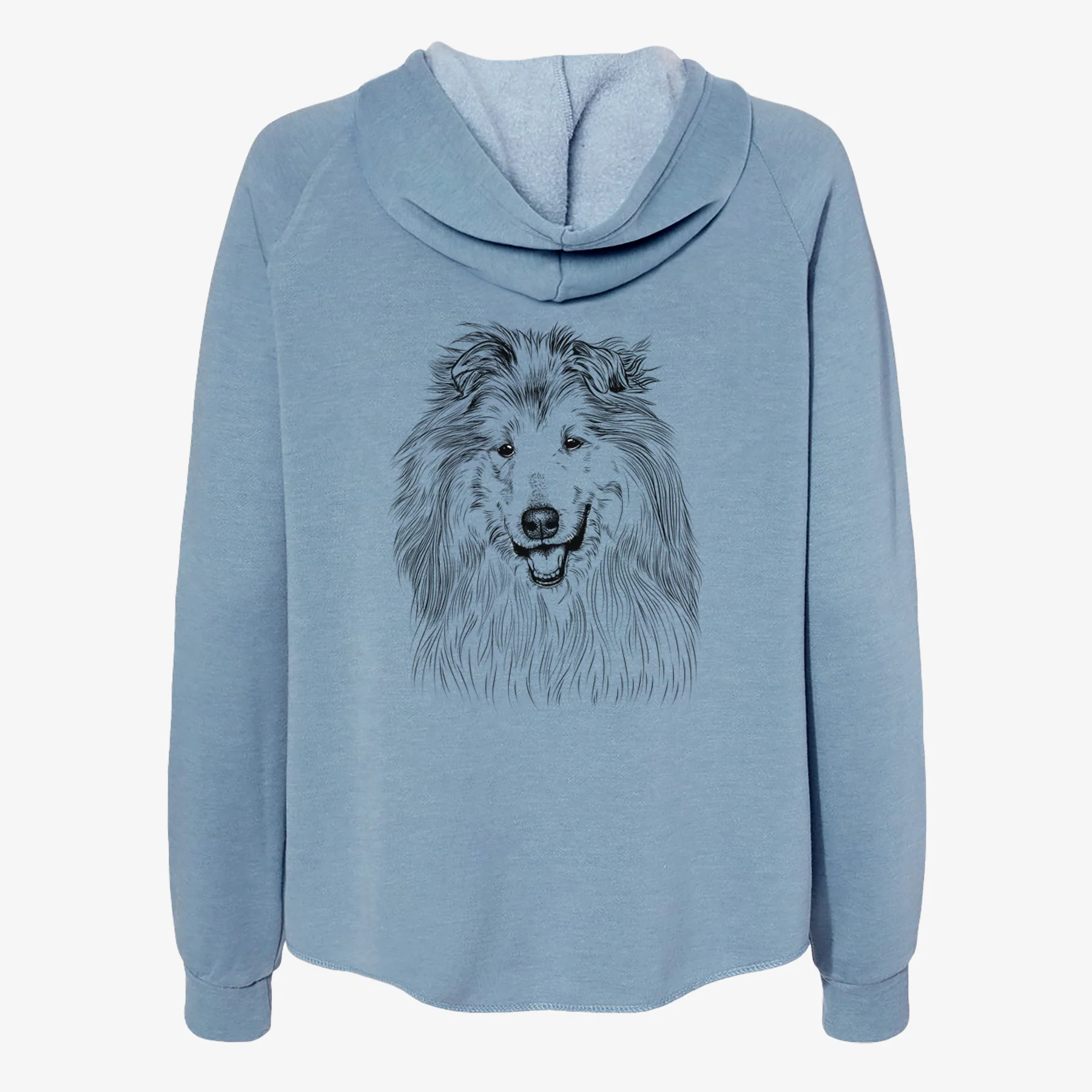 Donnan the Rough Collie - Women's Cali Wave Zip-Up Sweatshirt - Image 6