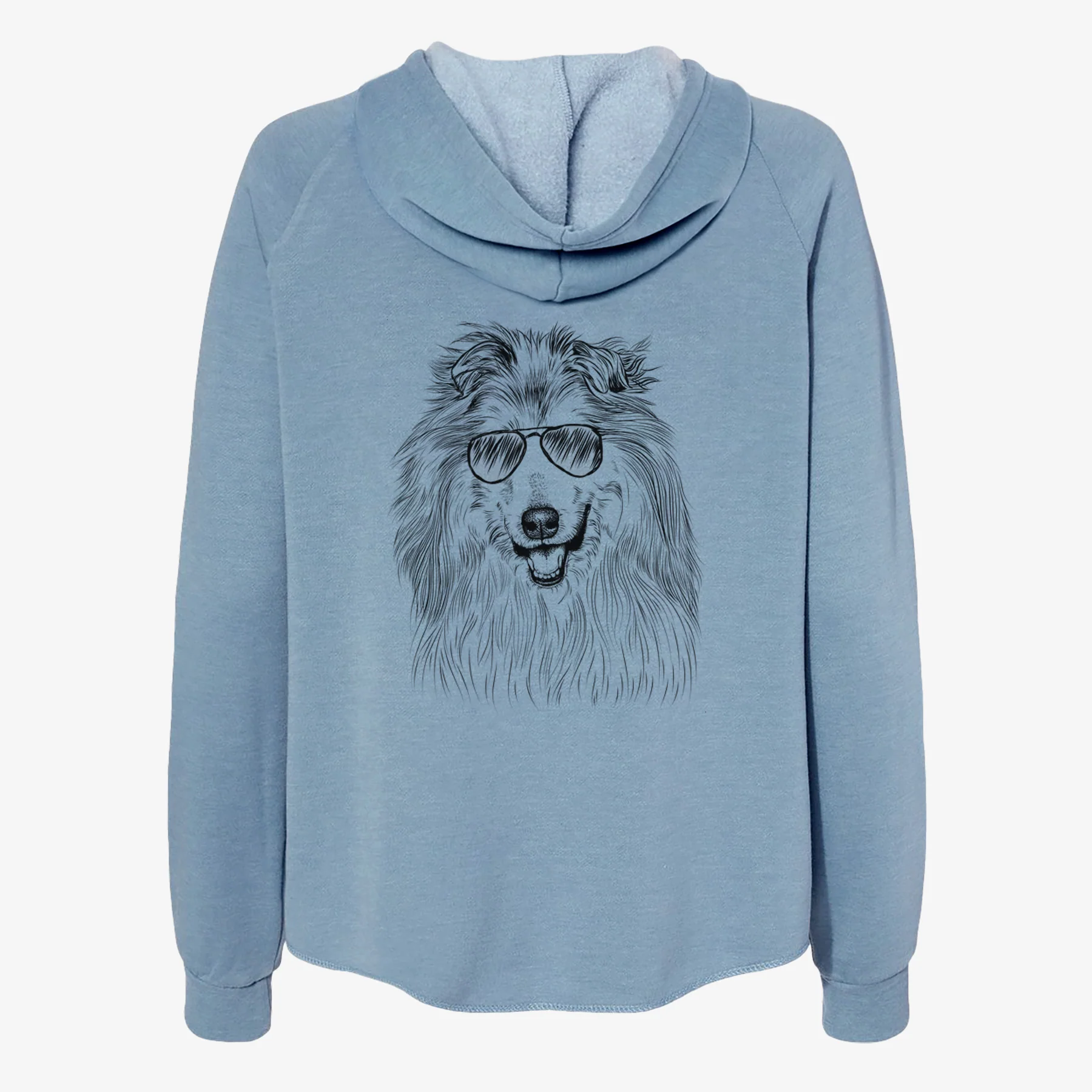 Donnan the Rough Collie - Women's Cali Wave Zip-Up Sweatshirt - Image 9