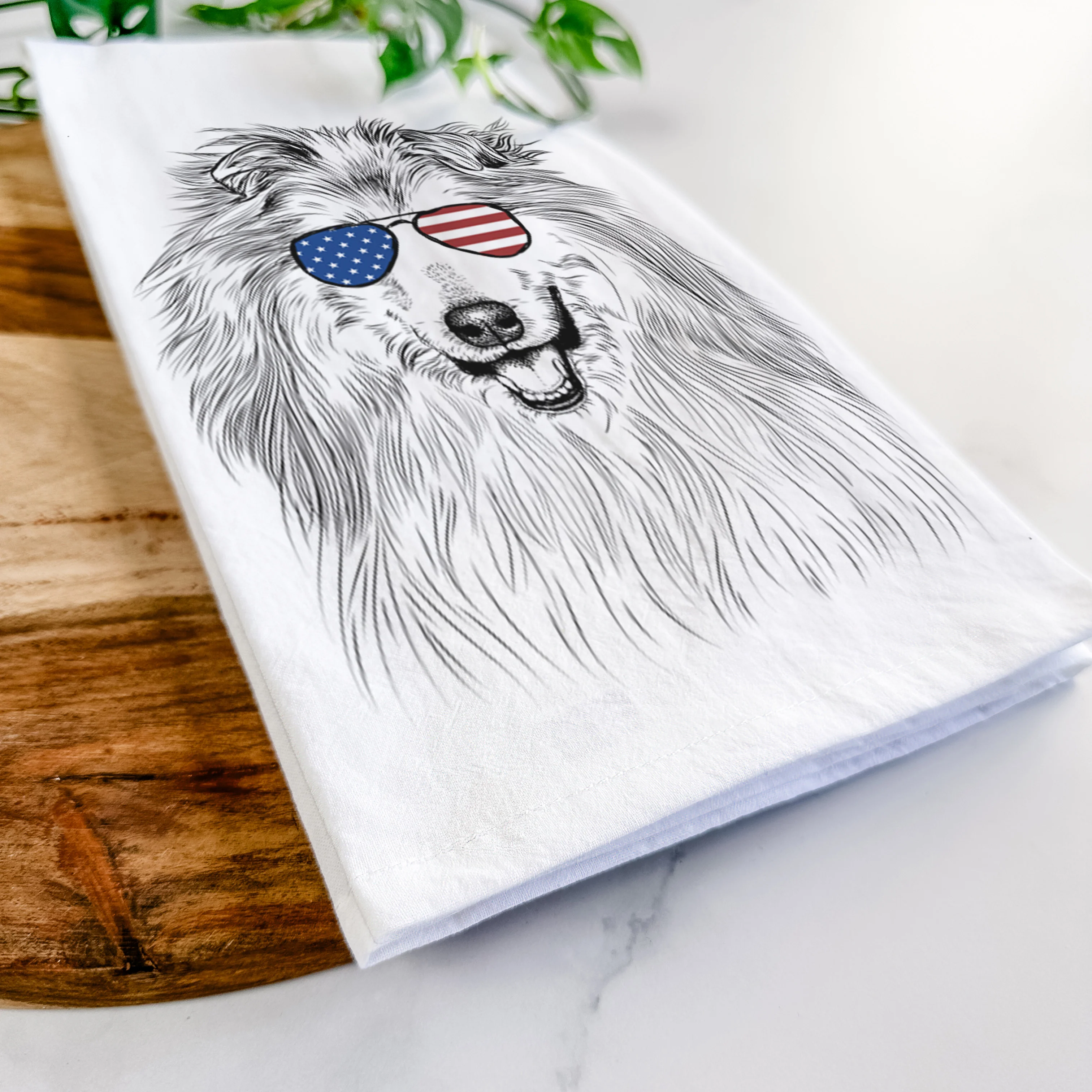 Donnan the Rough Collie Tea Towel - Image 12