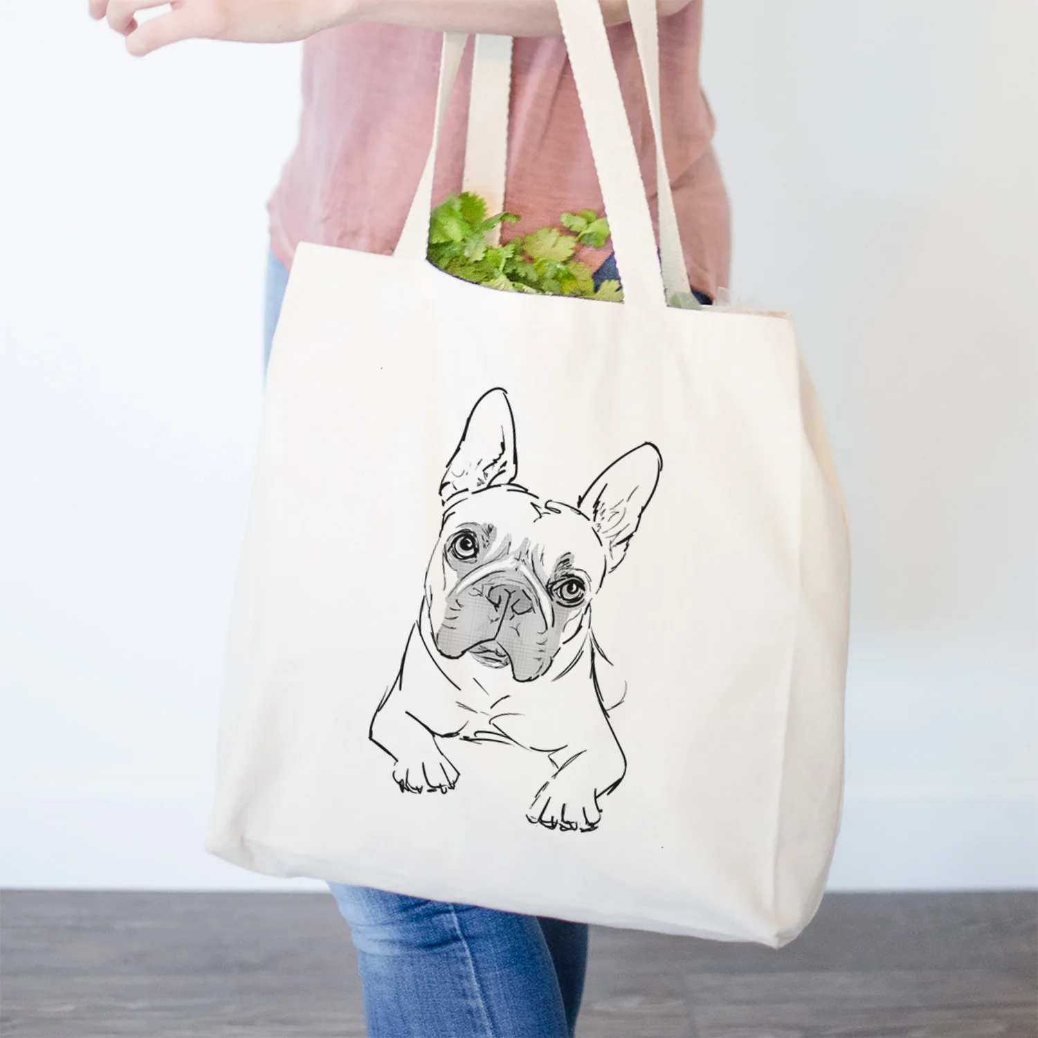 Doodled Buster the French Bulldog - Tote Bag