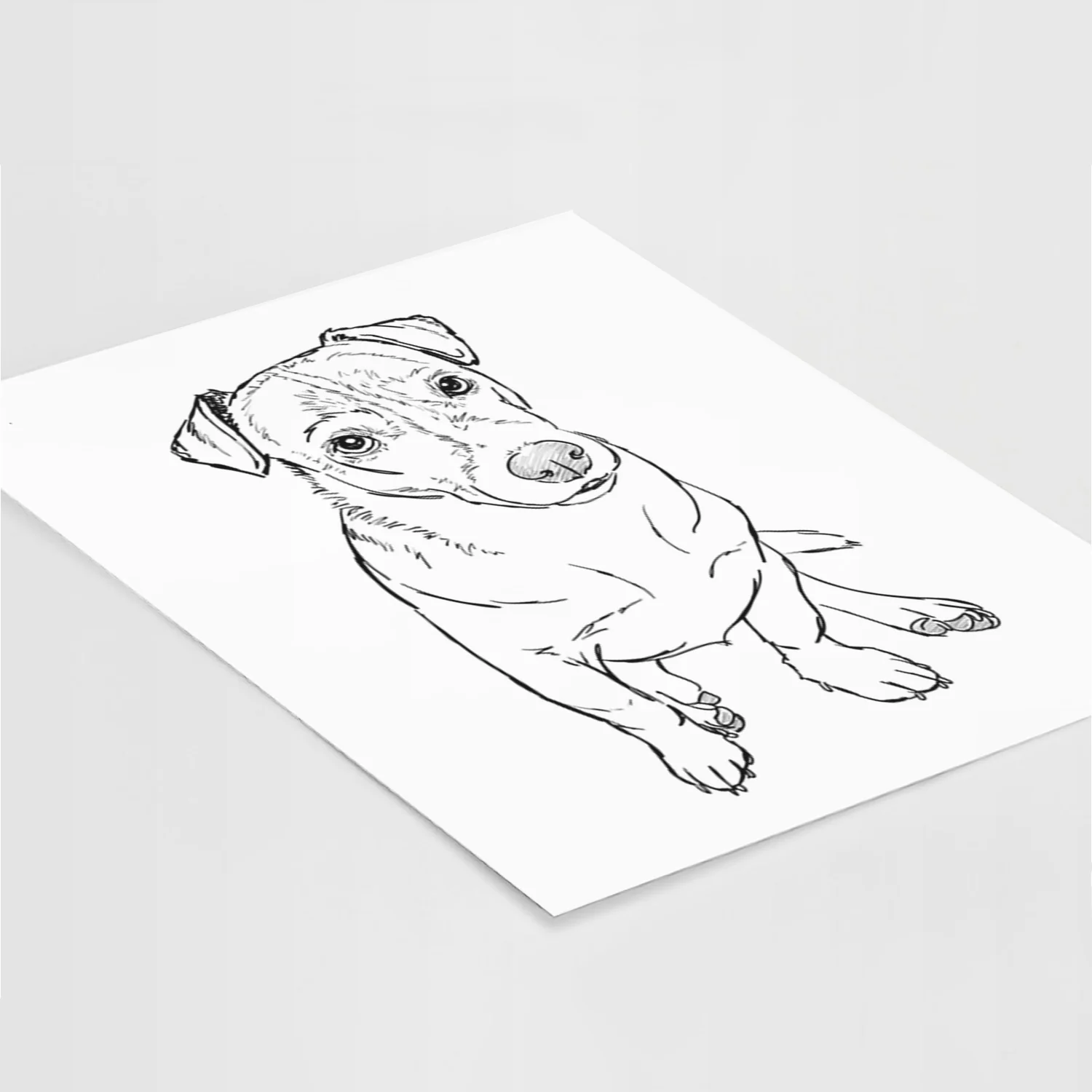 Doodled Buttercup the Mixed Breed Art Print - Image 5