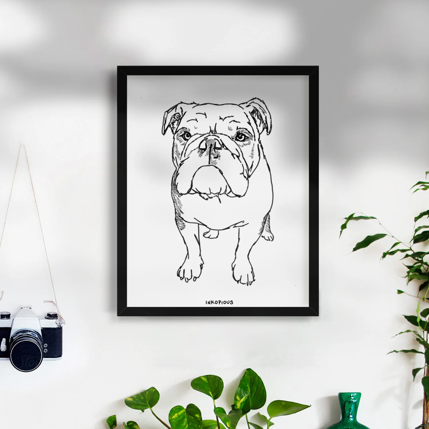 Doodled Henry the English Bulldog Art Print - Image 6