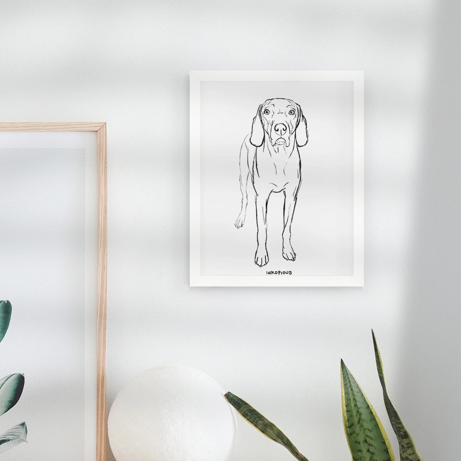 Doodled Hildy the Weimaraner Art Print - Image 3