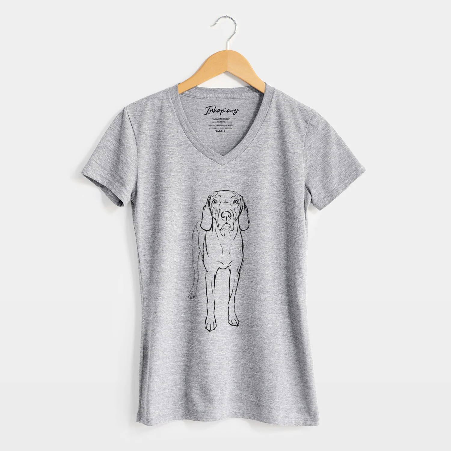 Doodled Hildy the Weimaraner - Women's Perfect V-neck Shirt - Image 4
