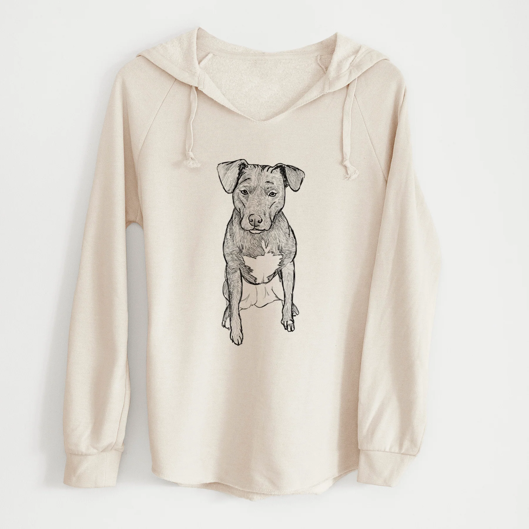 Doodled Kinley the Pitbull Mix - Cali Wave Hooded Sweatshirt - Image 7