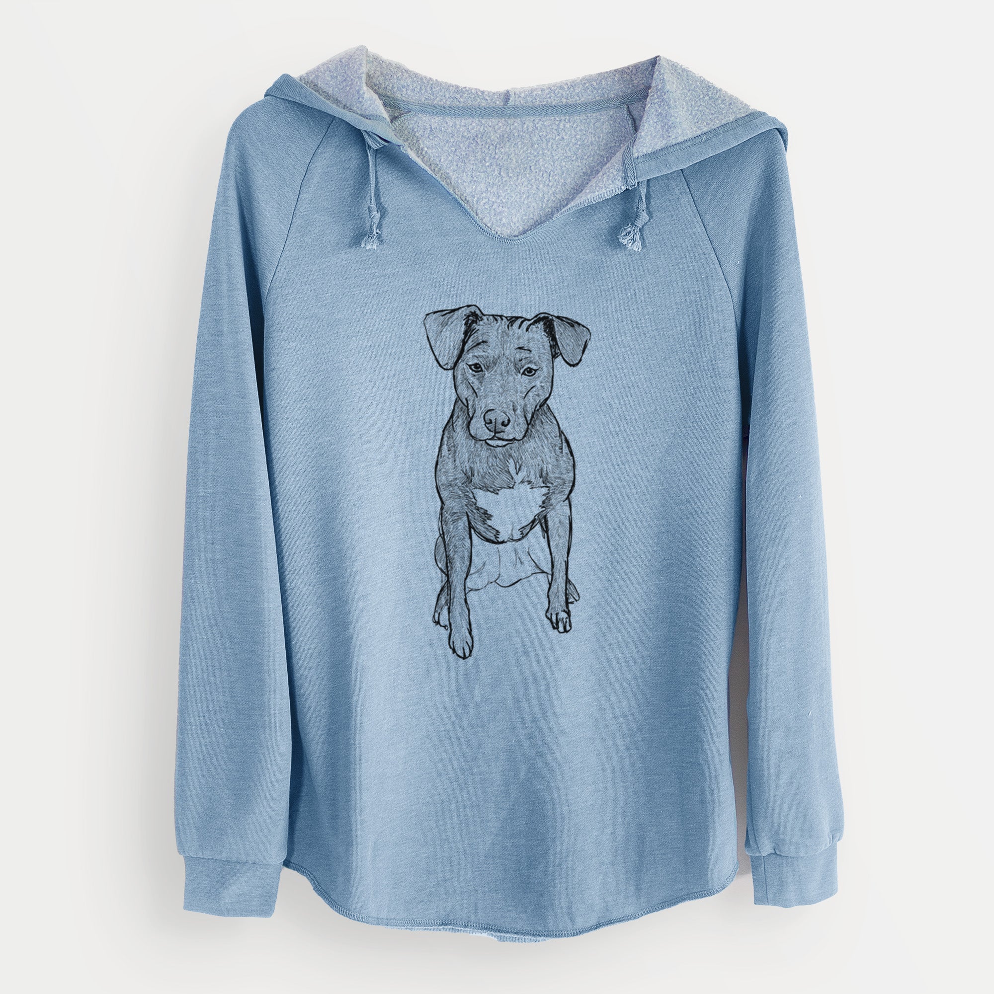 Doodled Kinley the Pitbull Mix - Cali Wave Hooded Sweatshirt - Image 8