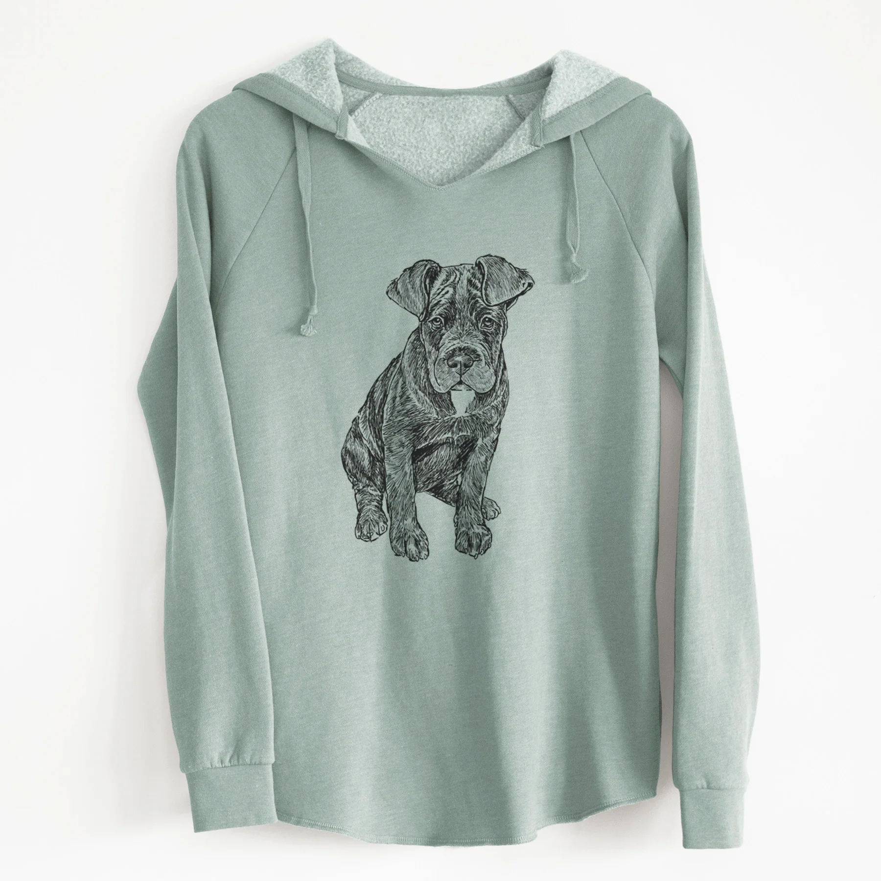 Doodled Kona the Cane Corso - Cali Wave Hooded Sweatshirt - Image 6
