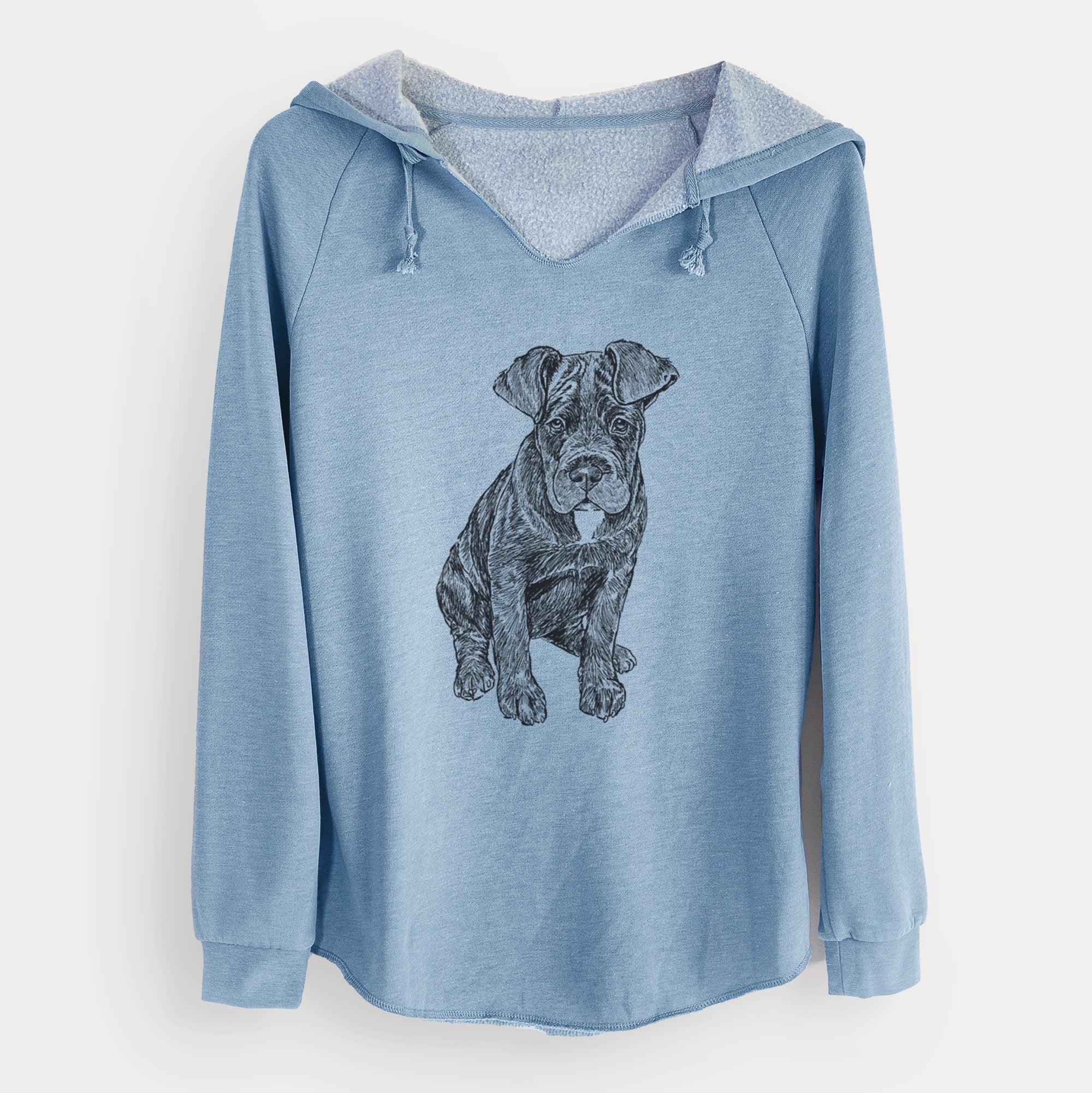 Doodled Kona the Cane Corso - Cali Wave Hooded Sweatshirt - Image 8