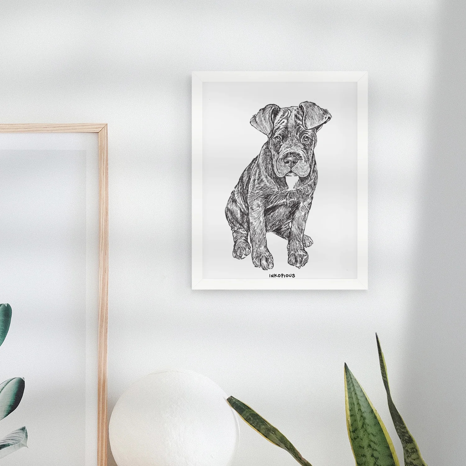 Doodled Kona the Cane Corso Art Print - Image 3
