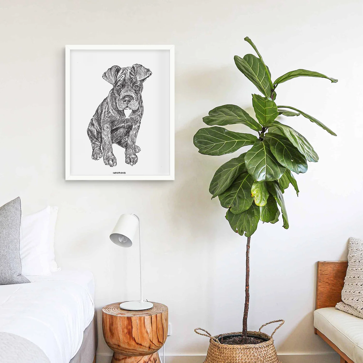Doodled Kona the Cane Corso Art Print - Image 7