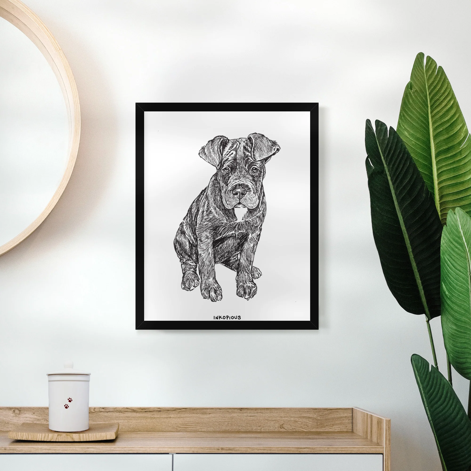 Doodled Kona the Cane Corso Art Print - Image 8