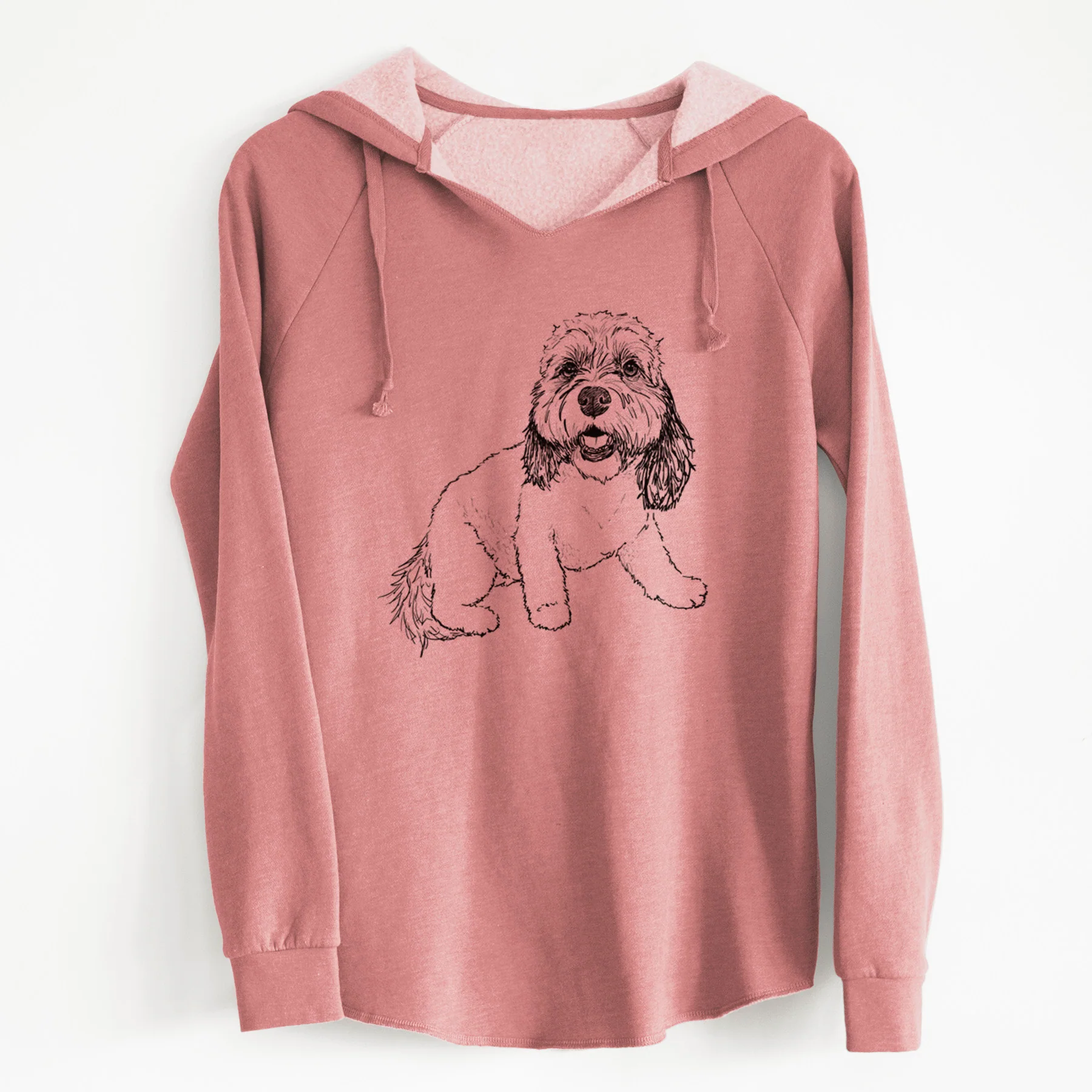Doodled Max the Cavanese - Cali Wave Hooded Sweatshirt - Image 5