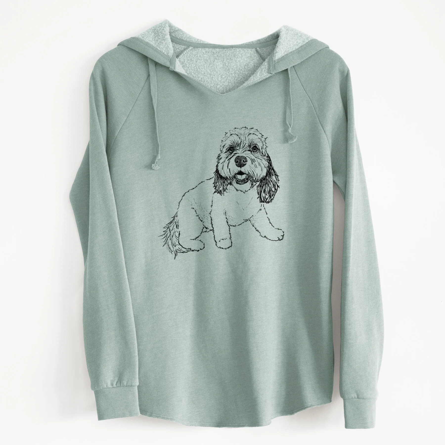 Doodled Max the Cavanese - Cali Wave Hooded Sweatshirt - Image 6