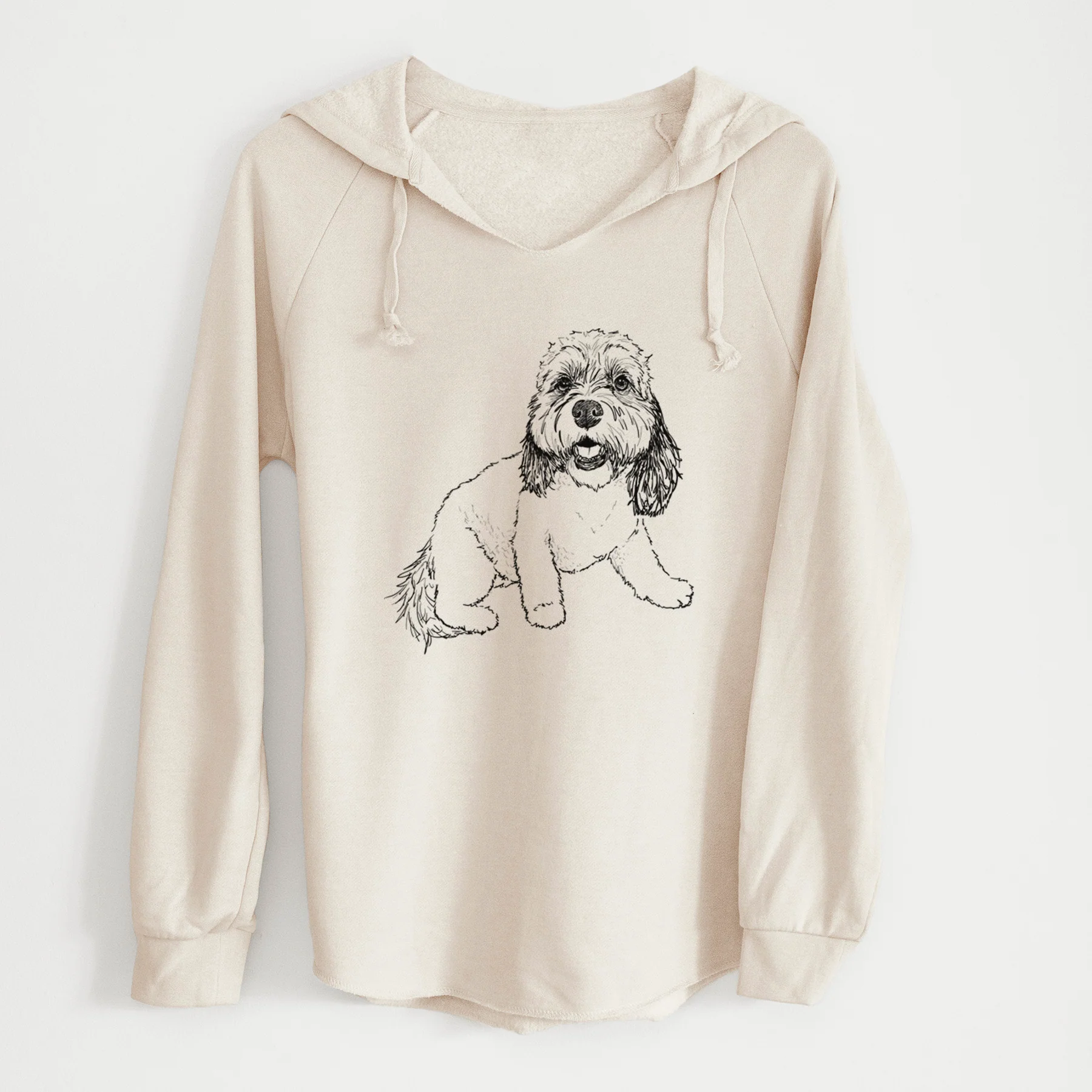 Doodled Max the Cavanese - Cali Wave Hooded Sweatshirt - Image 7
