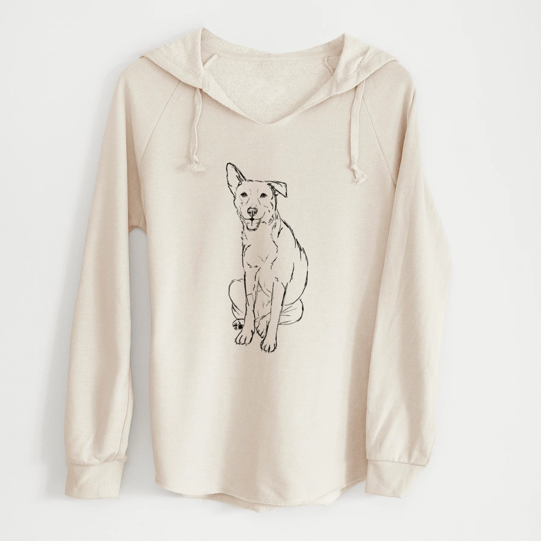 Doodled Mendel the Mixed Breed - Cali Wave Hooded Sweatshirt - Image 7